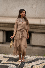 VESTIDO CARLOTA TAUPE