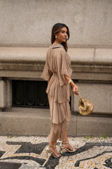 VESTIDO CARLOTA TAUPE