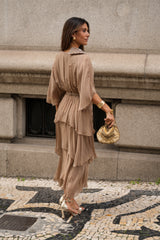 VESTIDO CARLOTA TAUPE