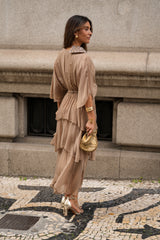 VESTIDO CARLOTA TAUPE