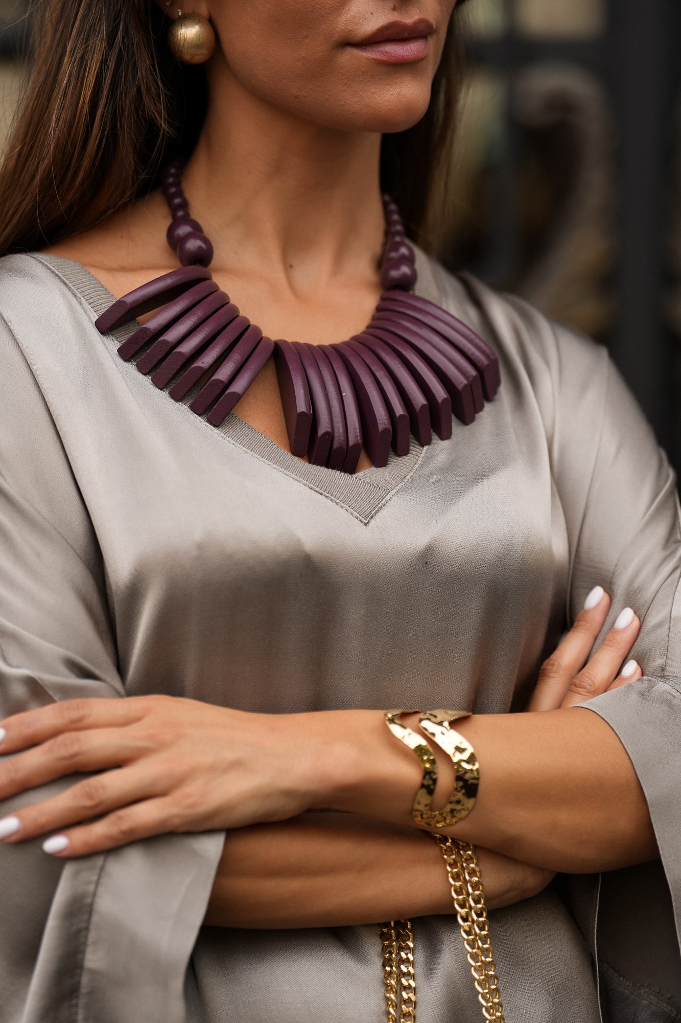 COLAR PETRA BURGUNDY