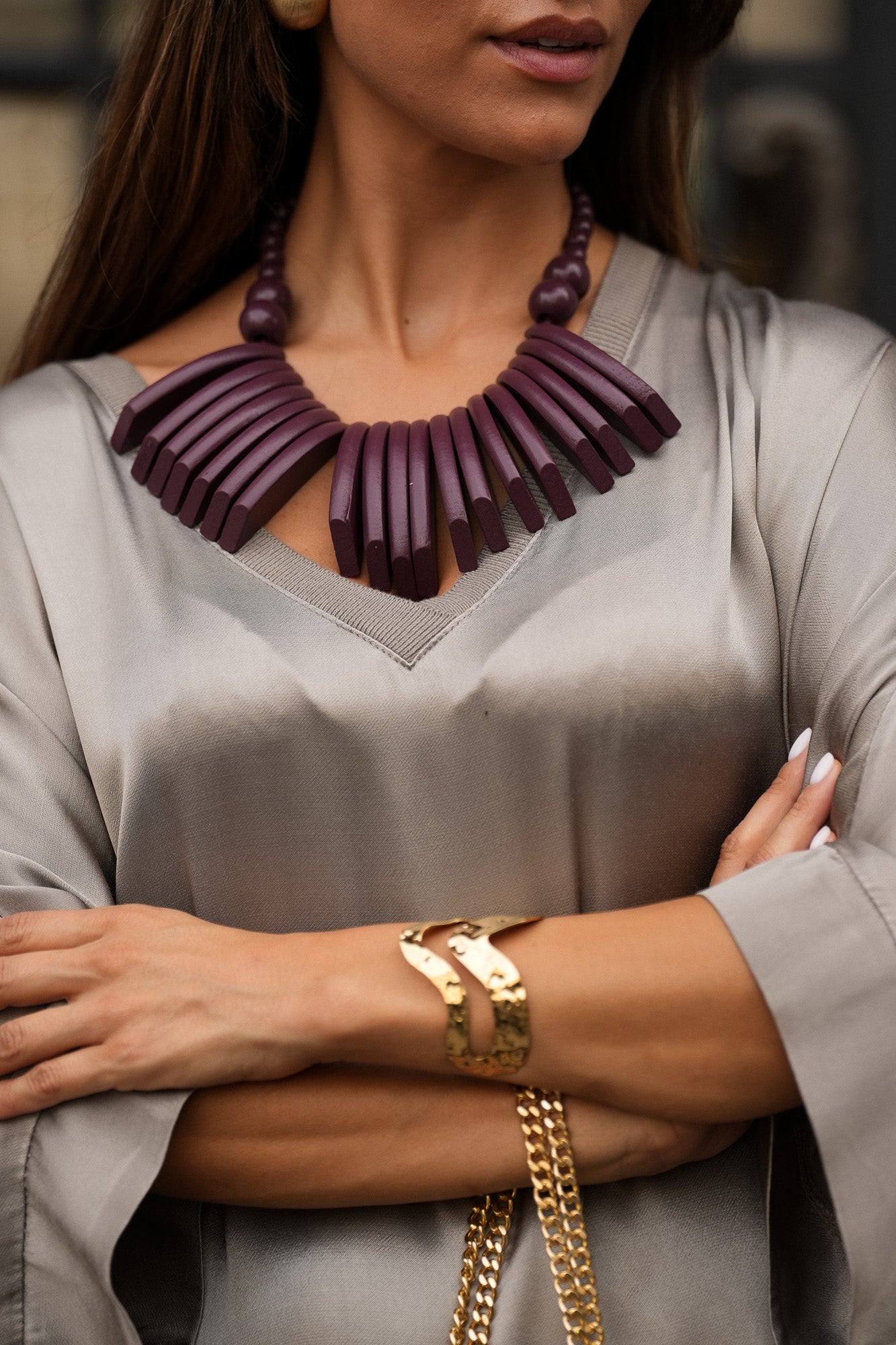 COLAR PETRA BURGUNDY