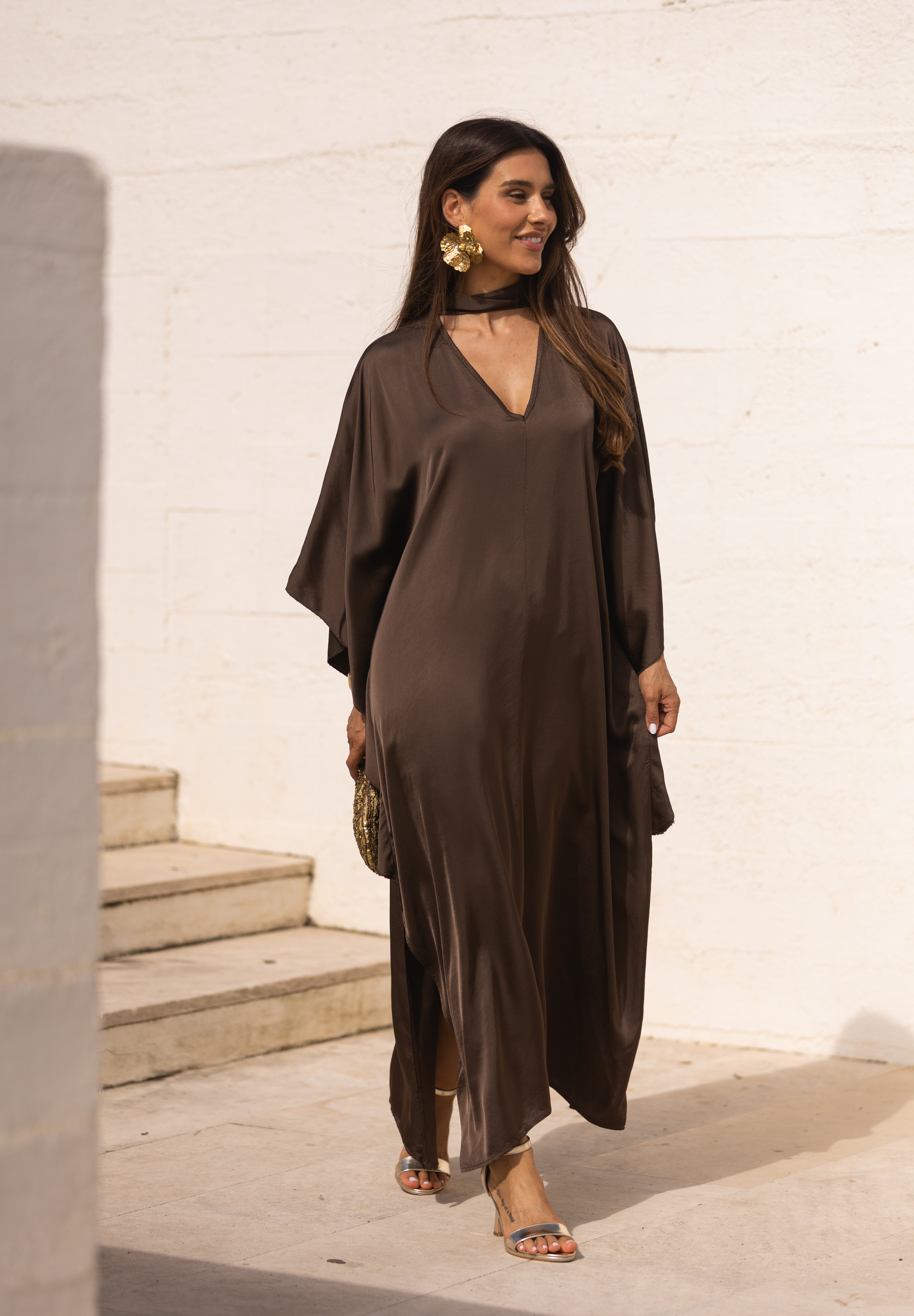 VESTIDO DUBAI CASTANHO