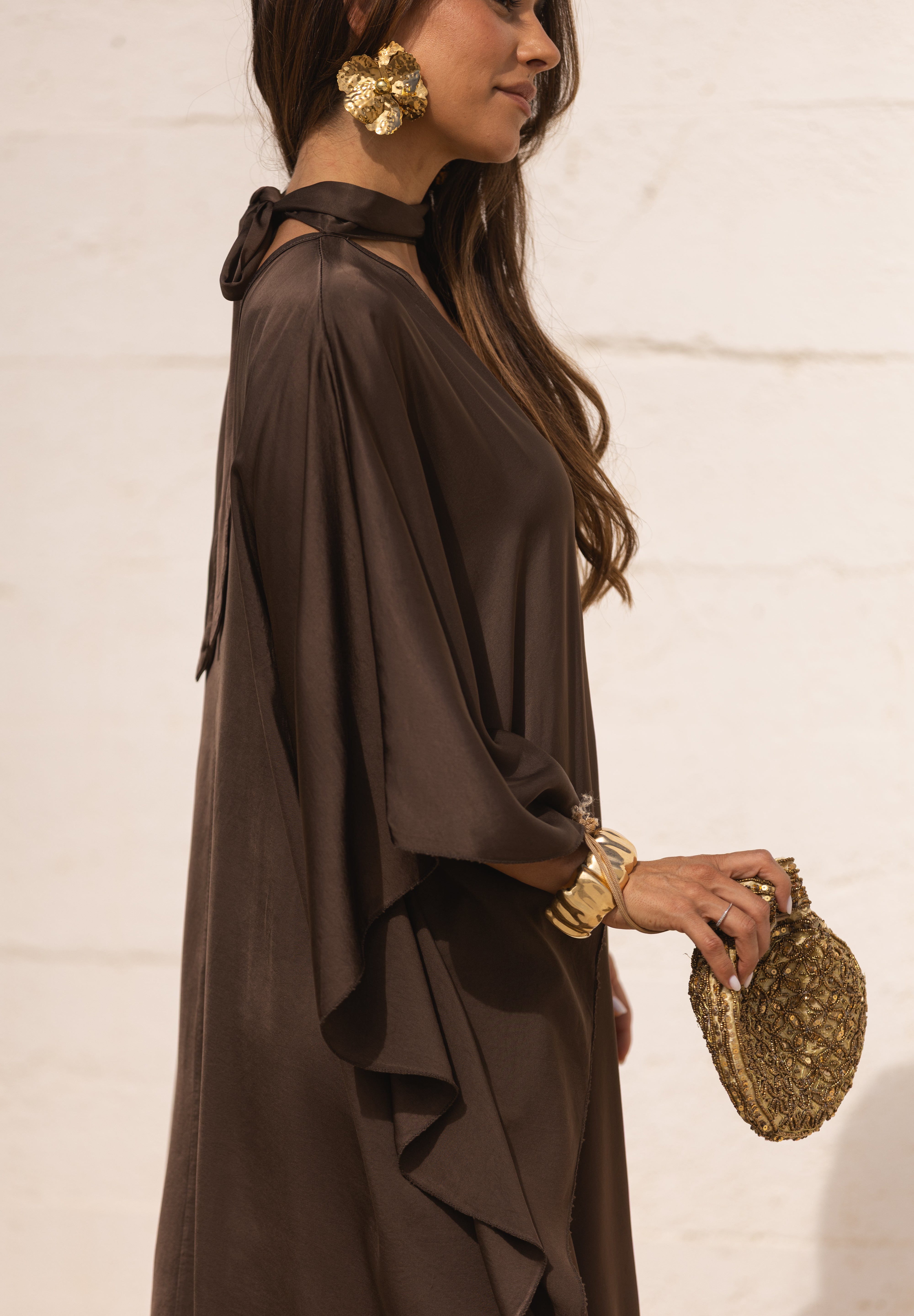 VESTIDO DUBAI CASTANHO
