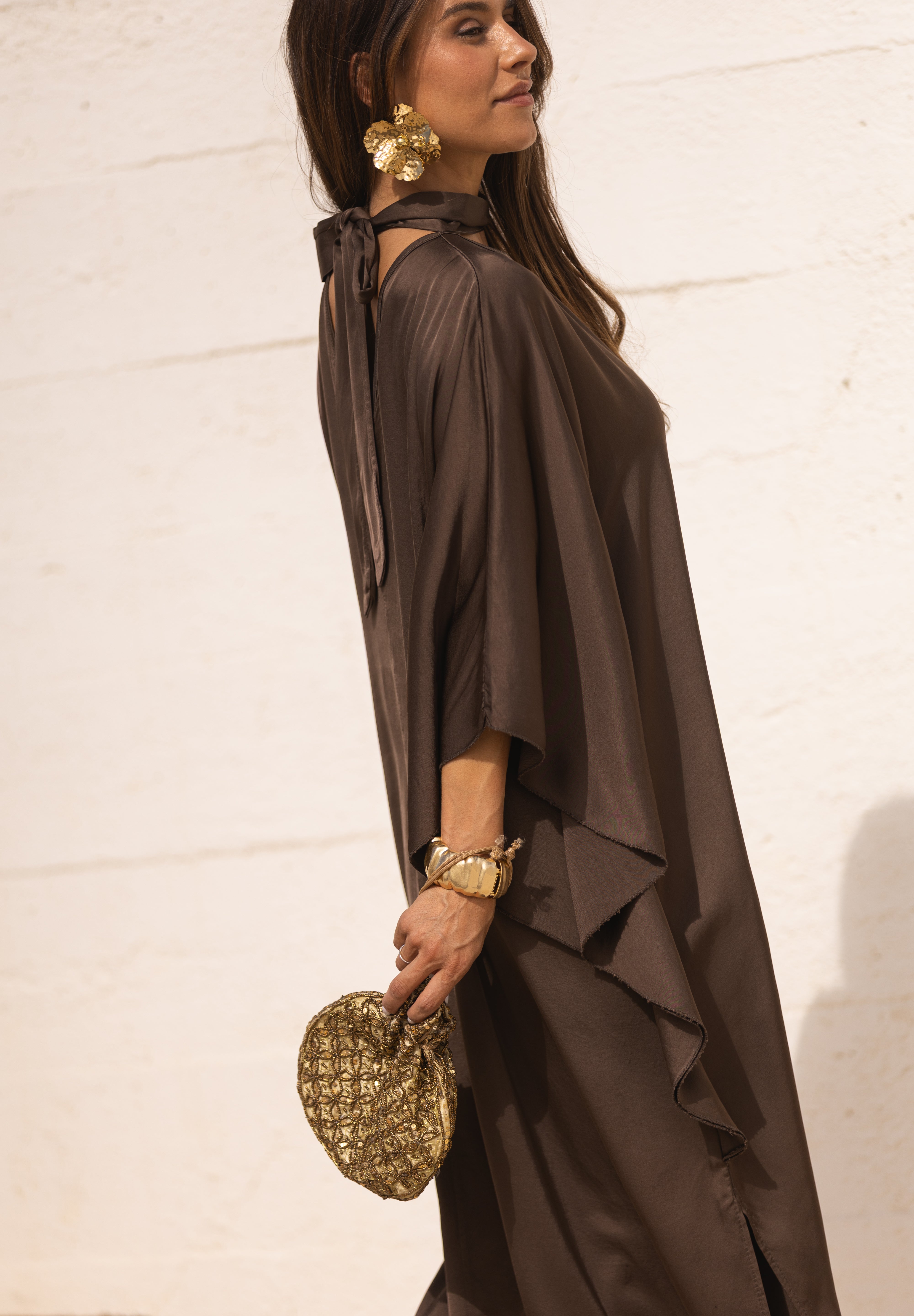 VESTIDO DUBAI CASTANHO