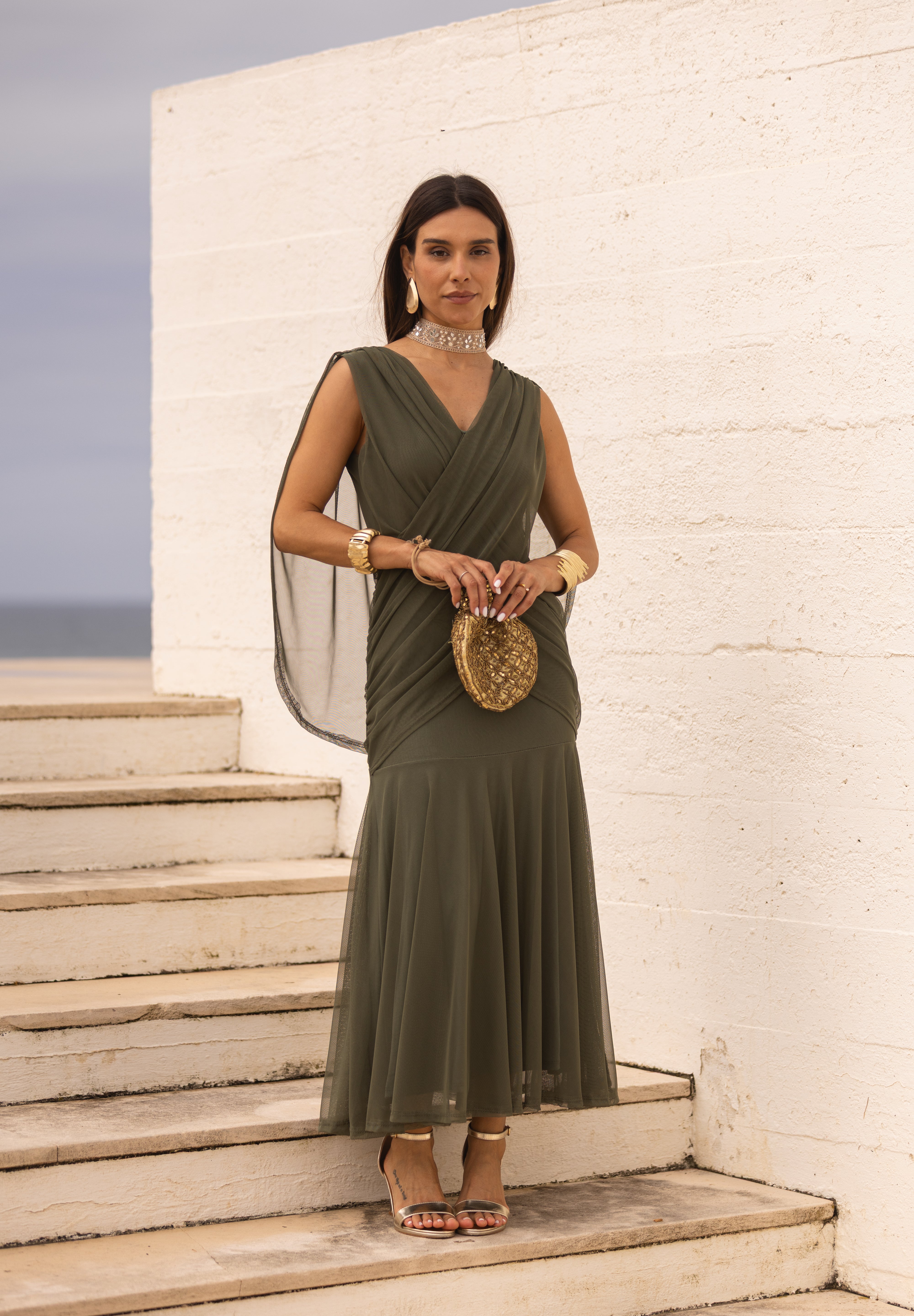 VESTIDO LETÍCIA VERDE MILITAR