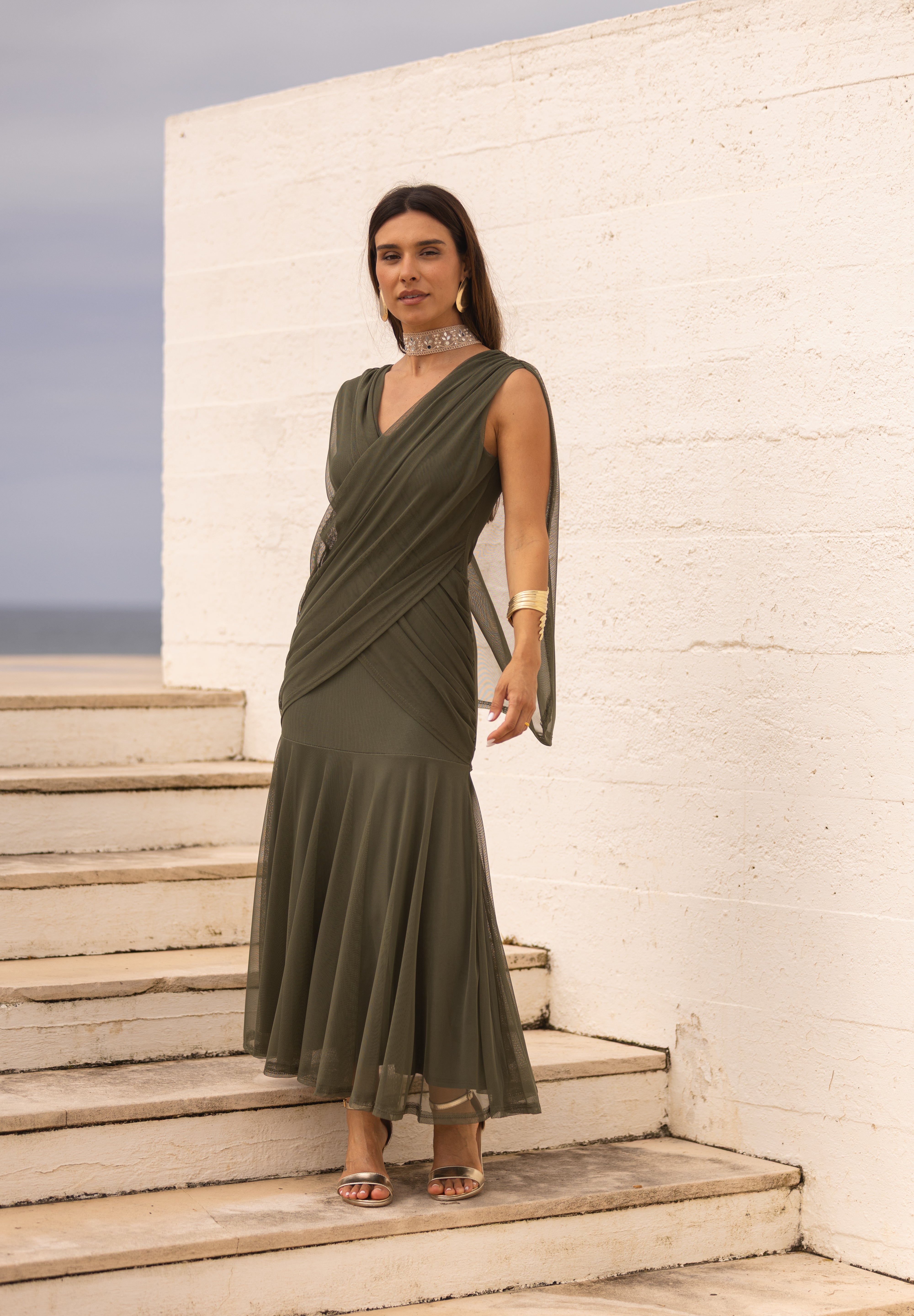 VESTIDO LETÍCIA VERDE MILITAR