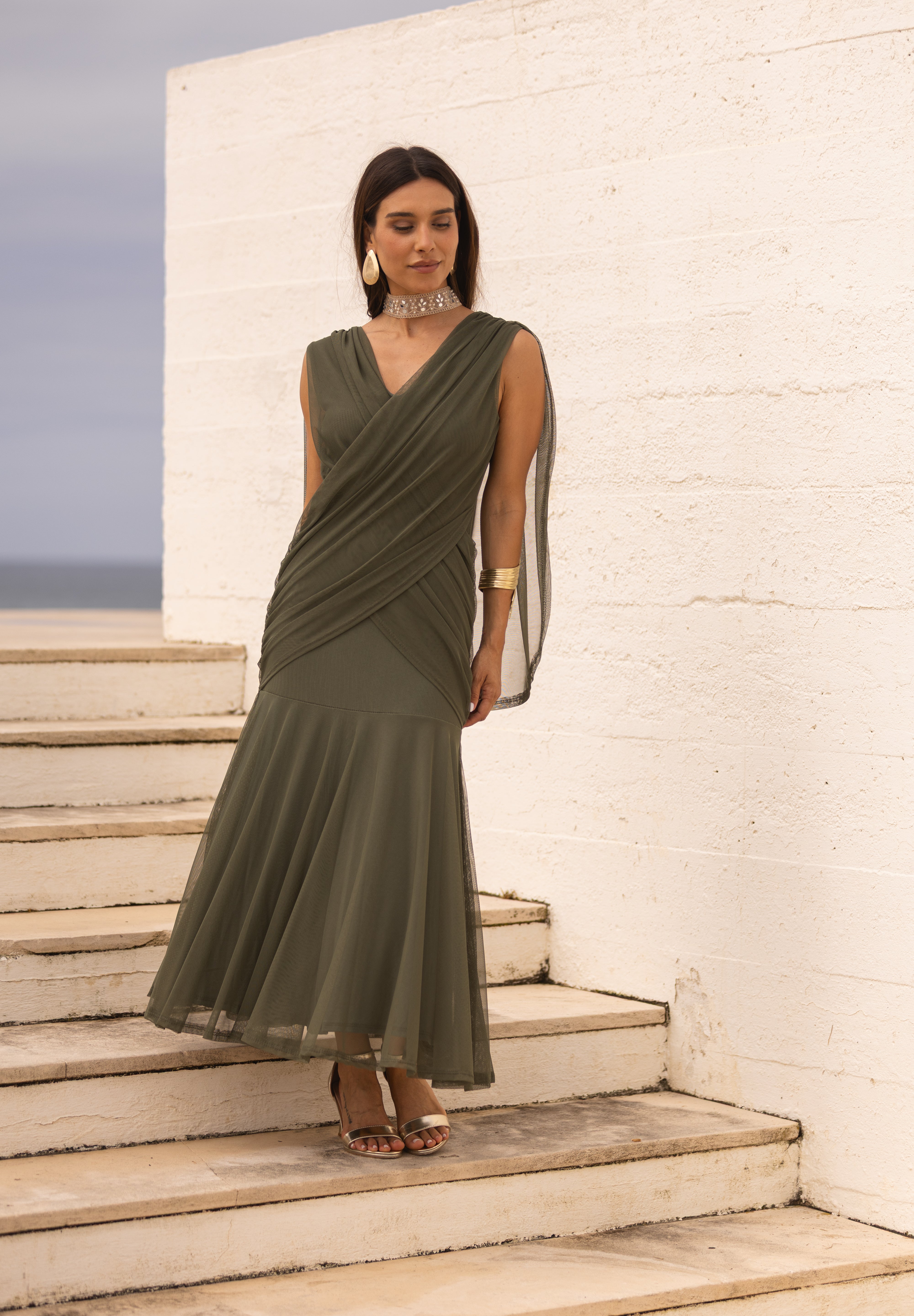 VESTIDO LETÍCIA VERDE MILITAR