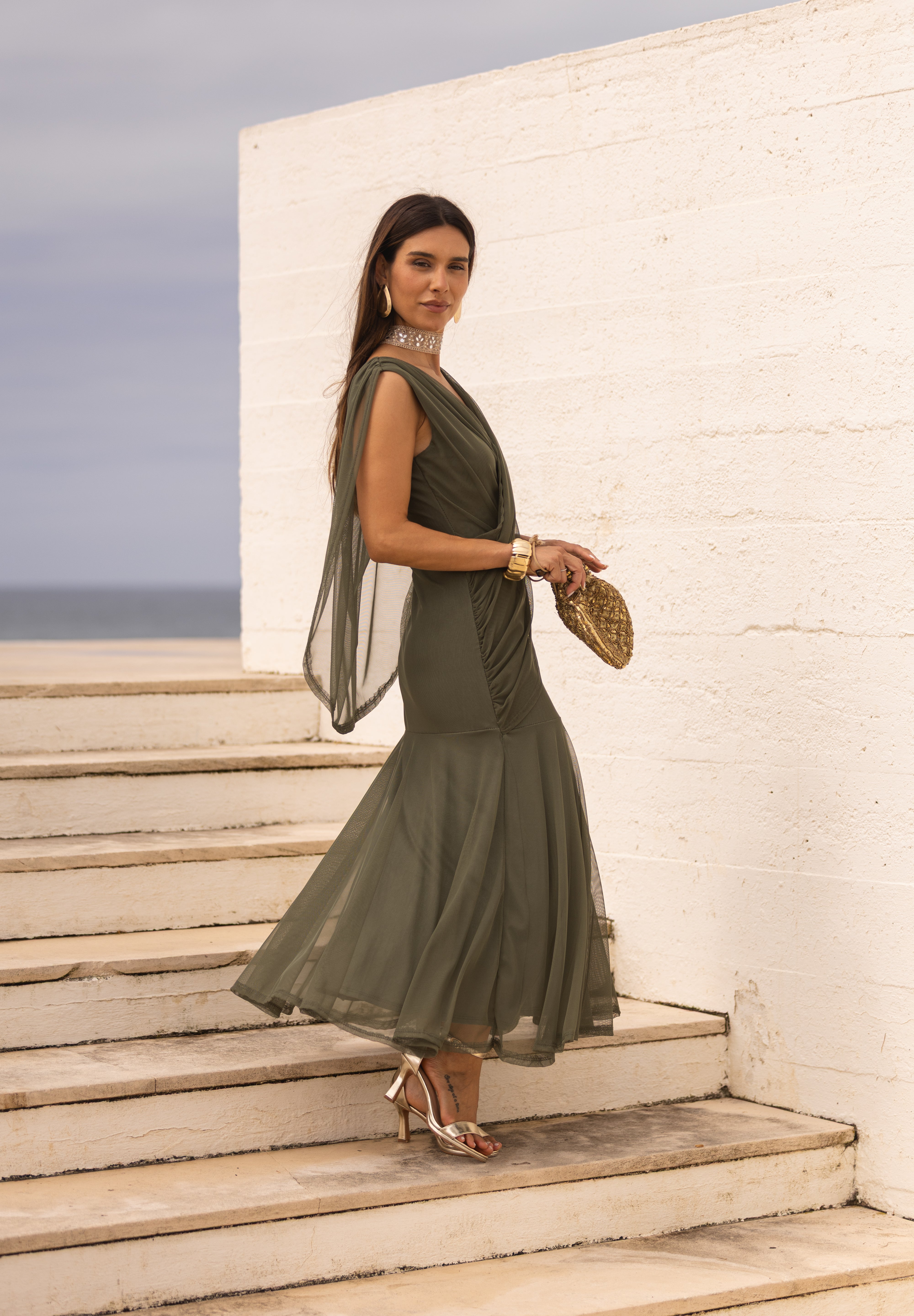 VESTIDO LETÍCIA VERDE MILITAR