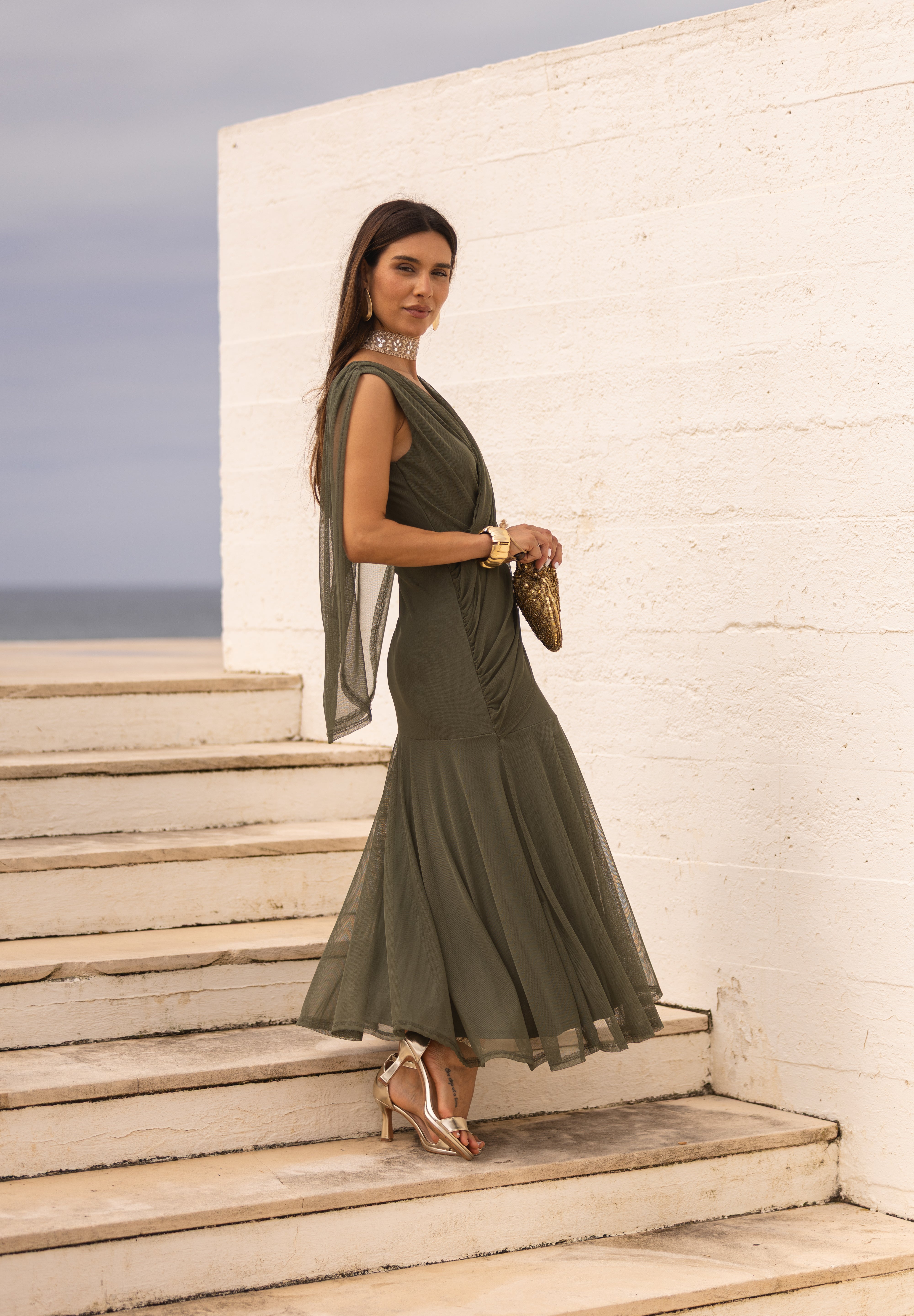 VESTIDO LETÍCIA VERDE MILITAR