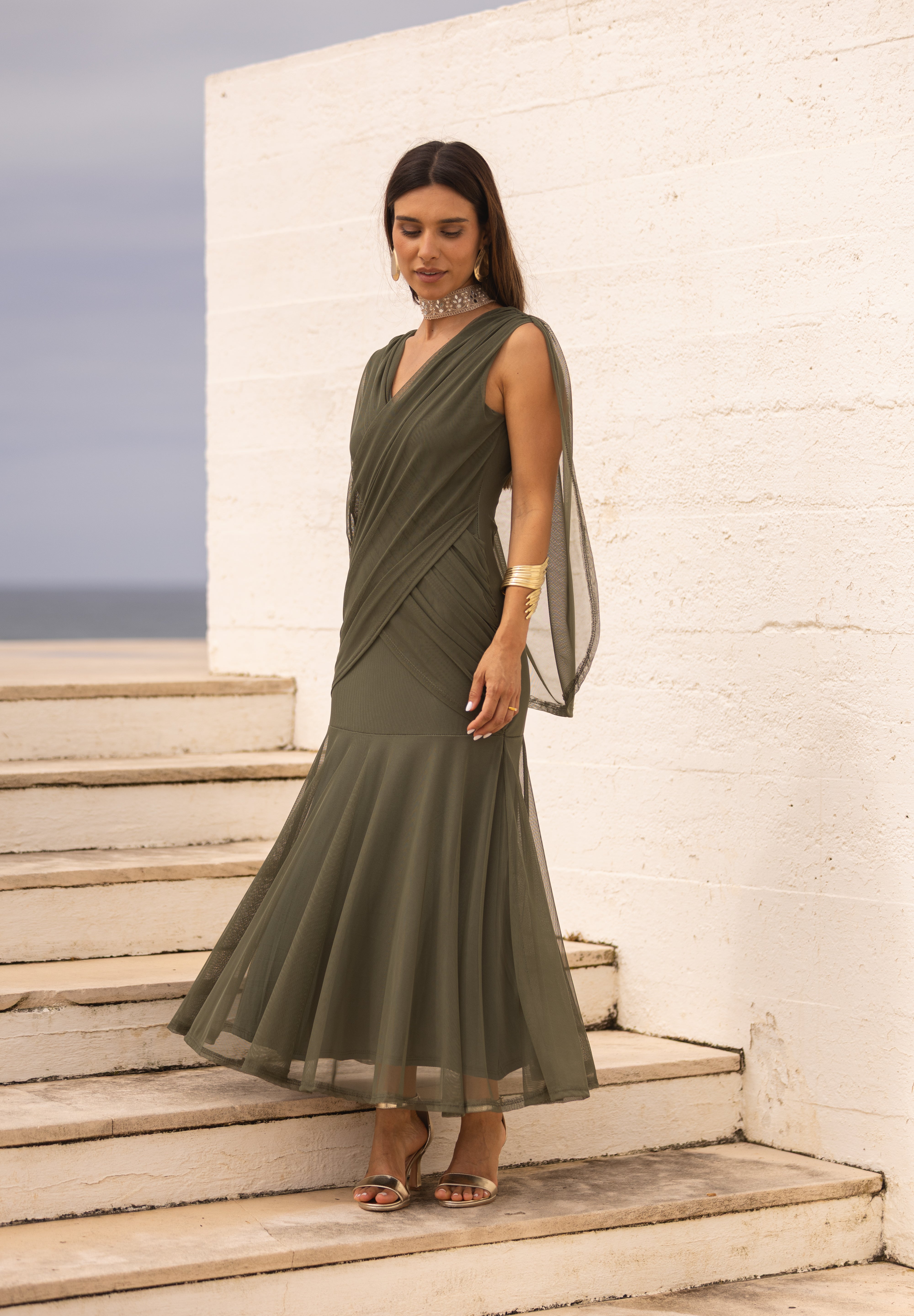 VESTIDO LETÍCIA VERDE MILITAR