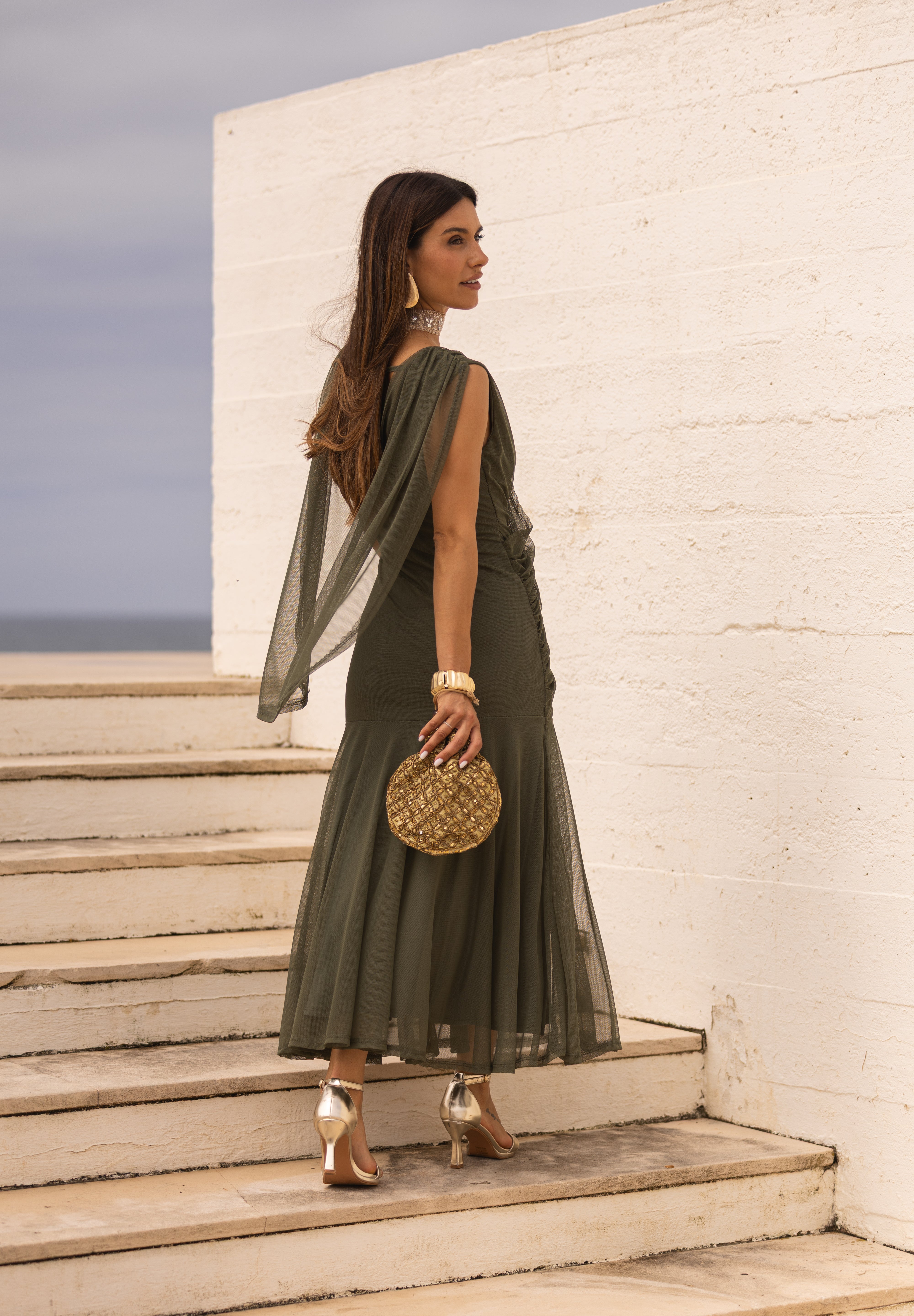VESTIDO LETÍCIA VERDE MILITAR