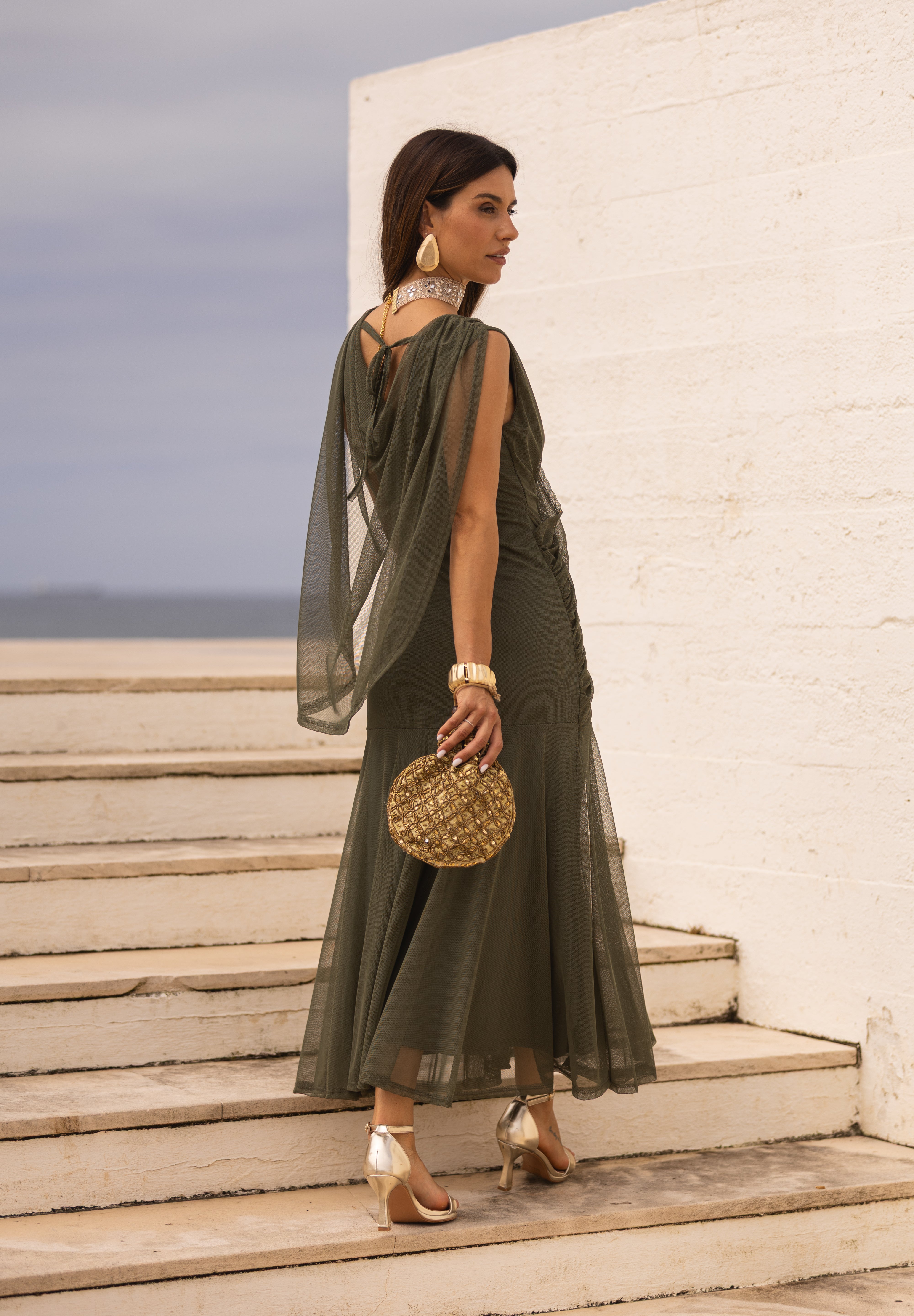 VESTIDO LETÍCIA VERDE MILITAR