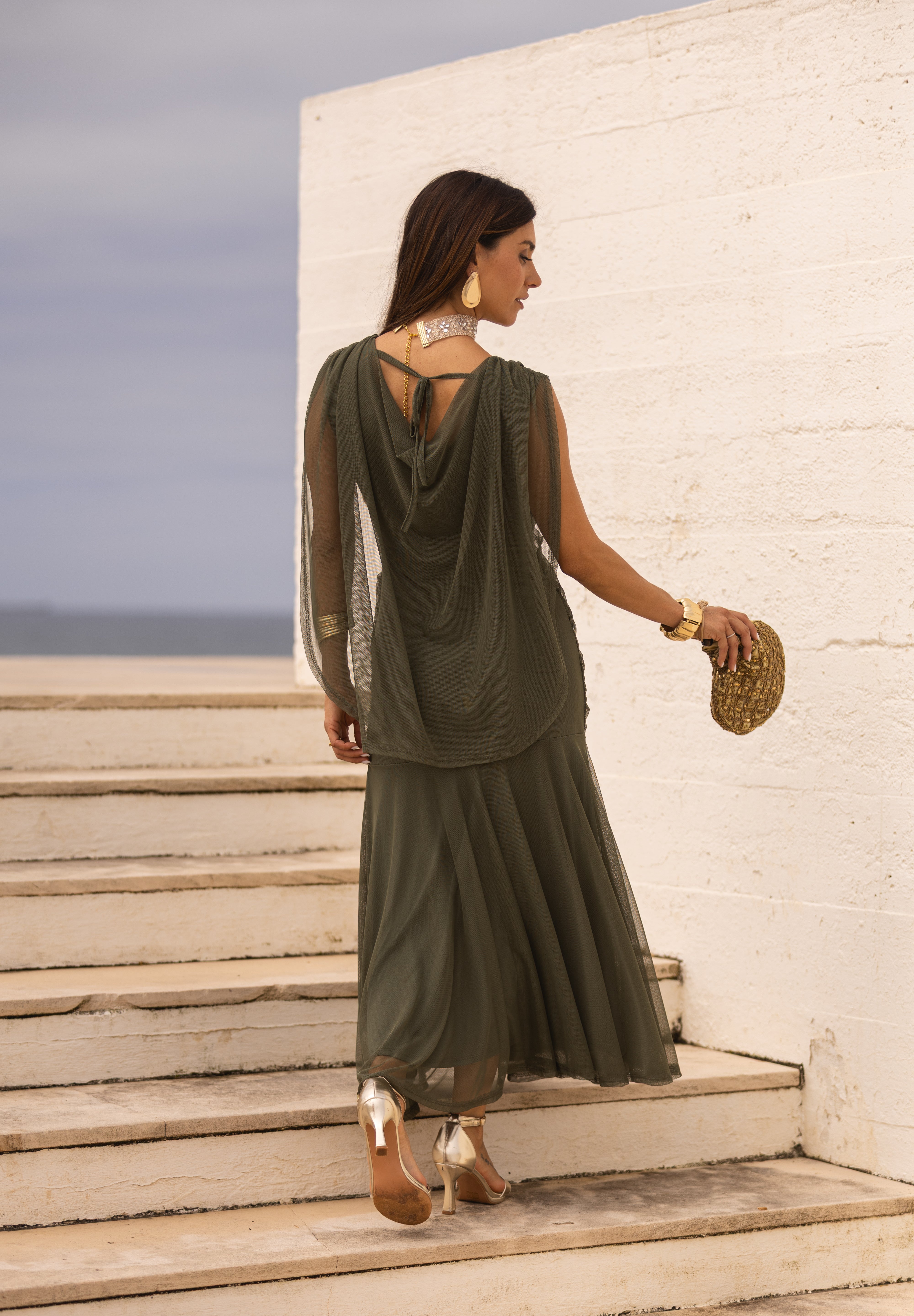 VESTIDO LETÍCIA VERDE MILITAR
