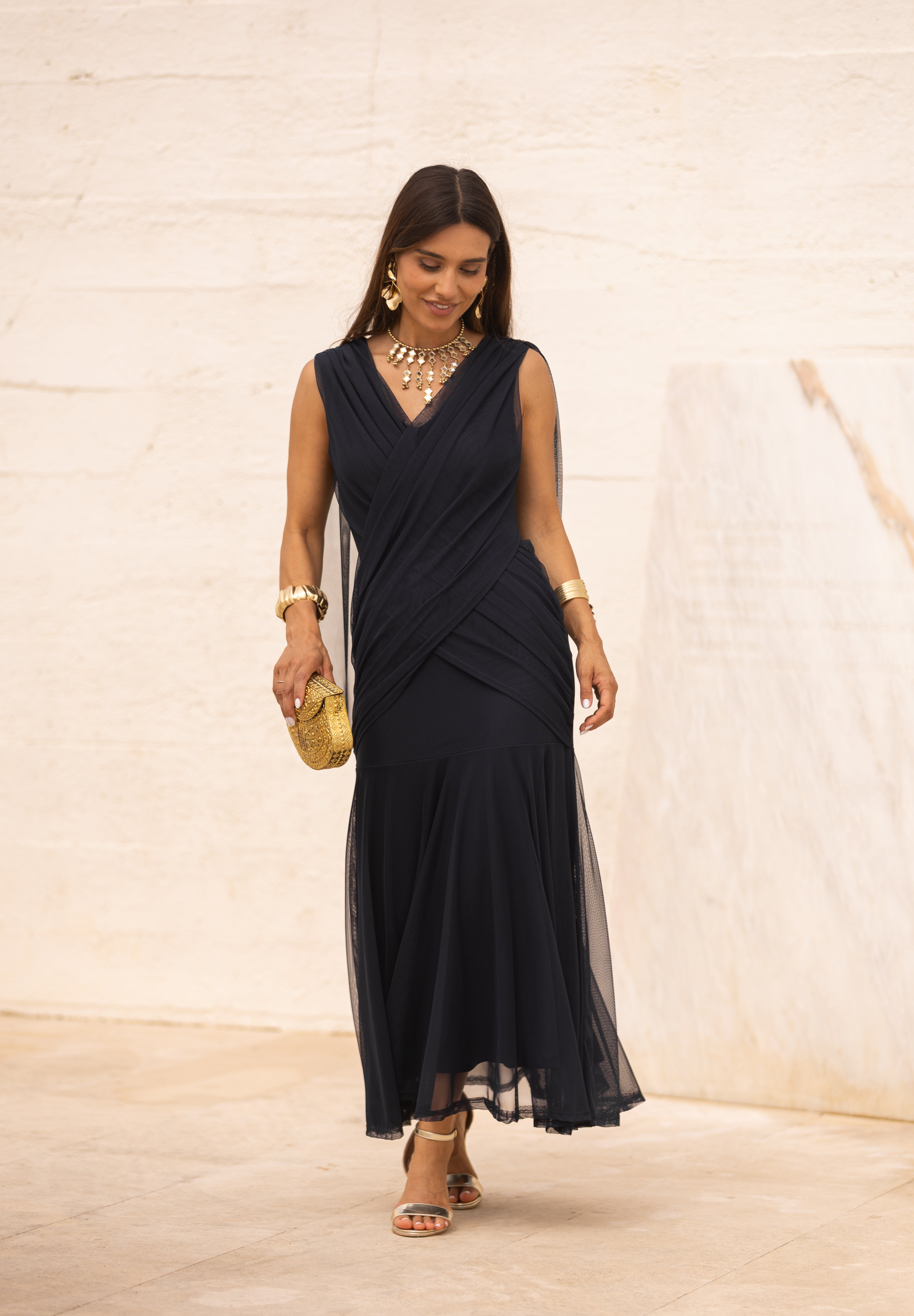 VESTIDO LETÍCIA AZUL MARINHO