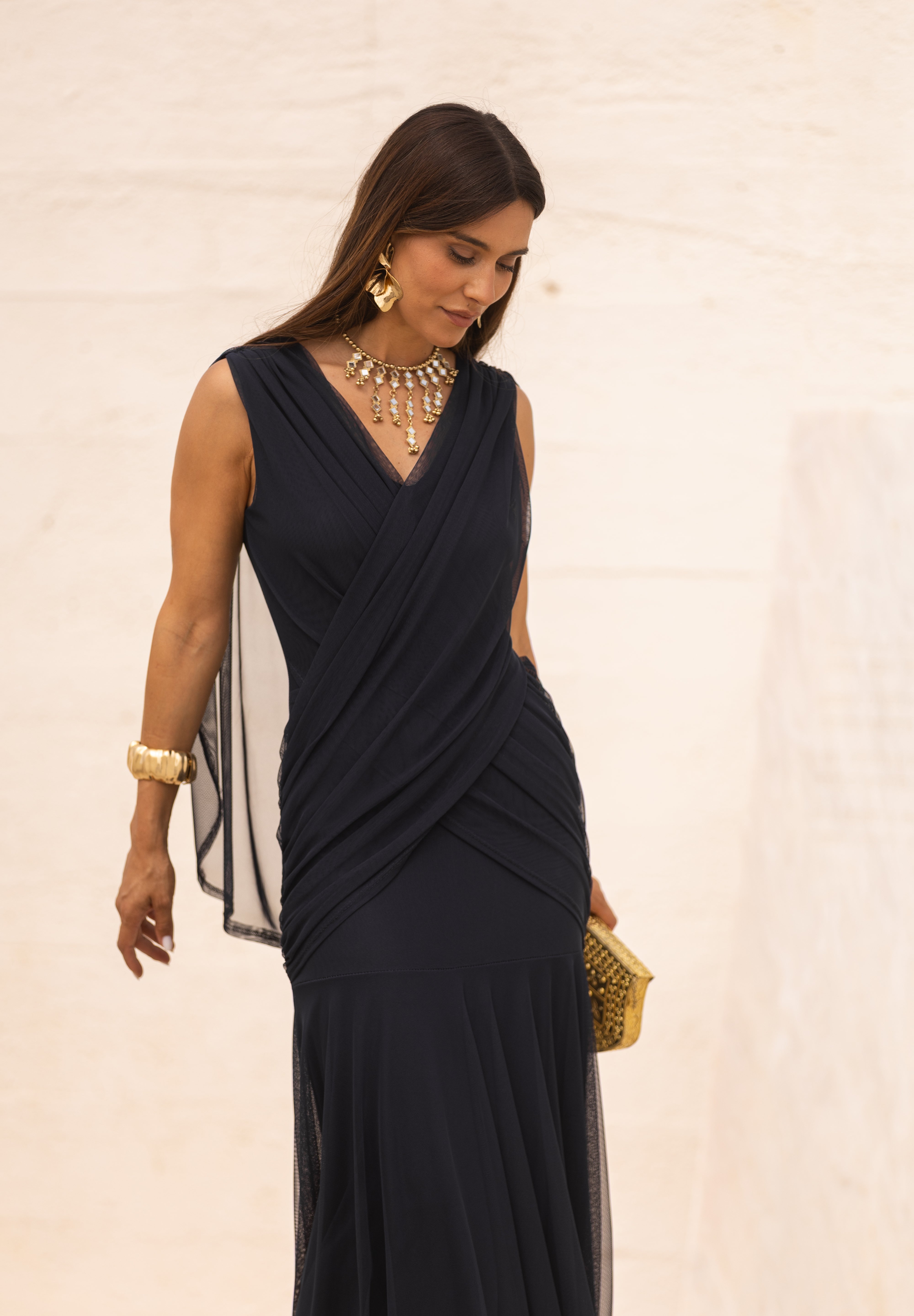 VESTIDO LETÍCIA AZUL MARINHO