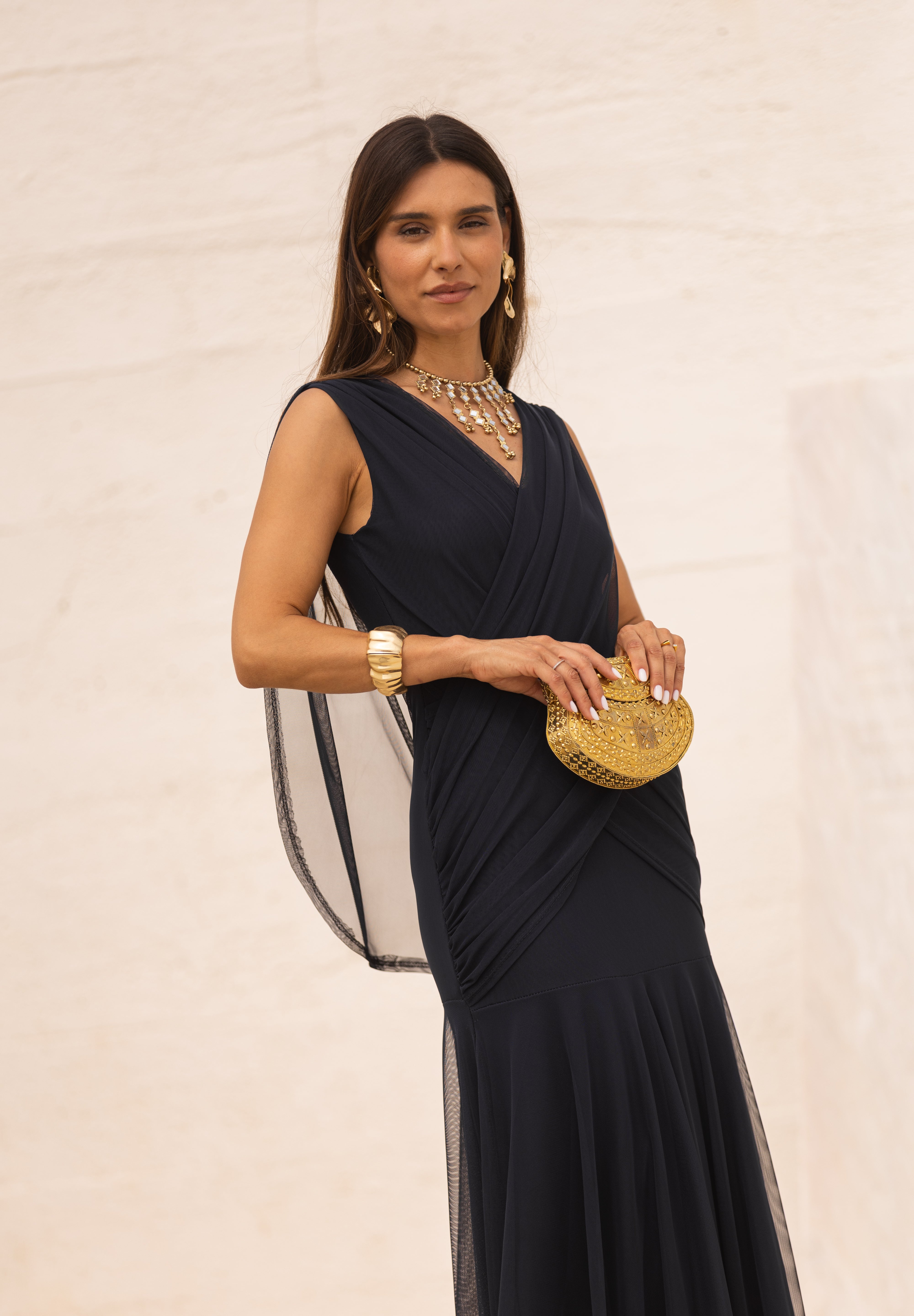 VESTIDO LETÍCIA AZUL MARINHO