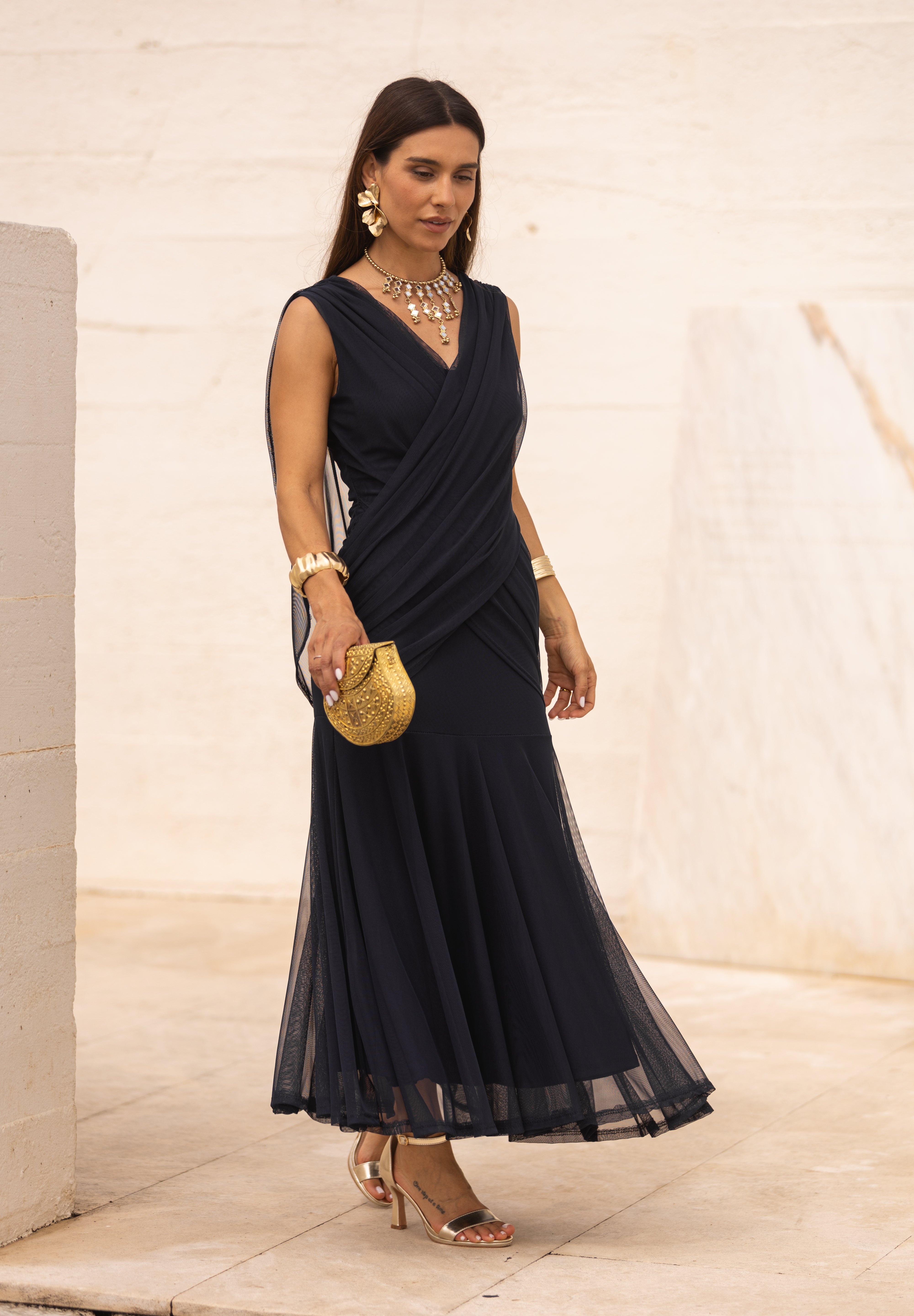VESTIDO LETÍCIA AZUL MARINHO