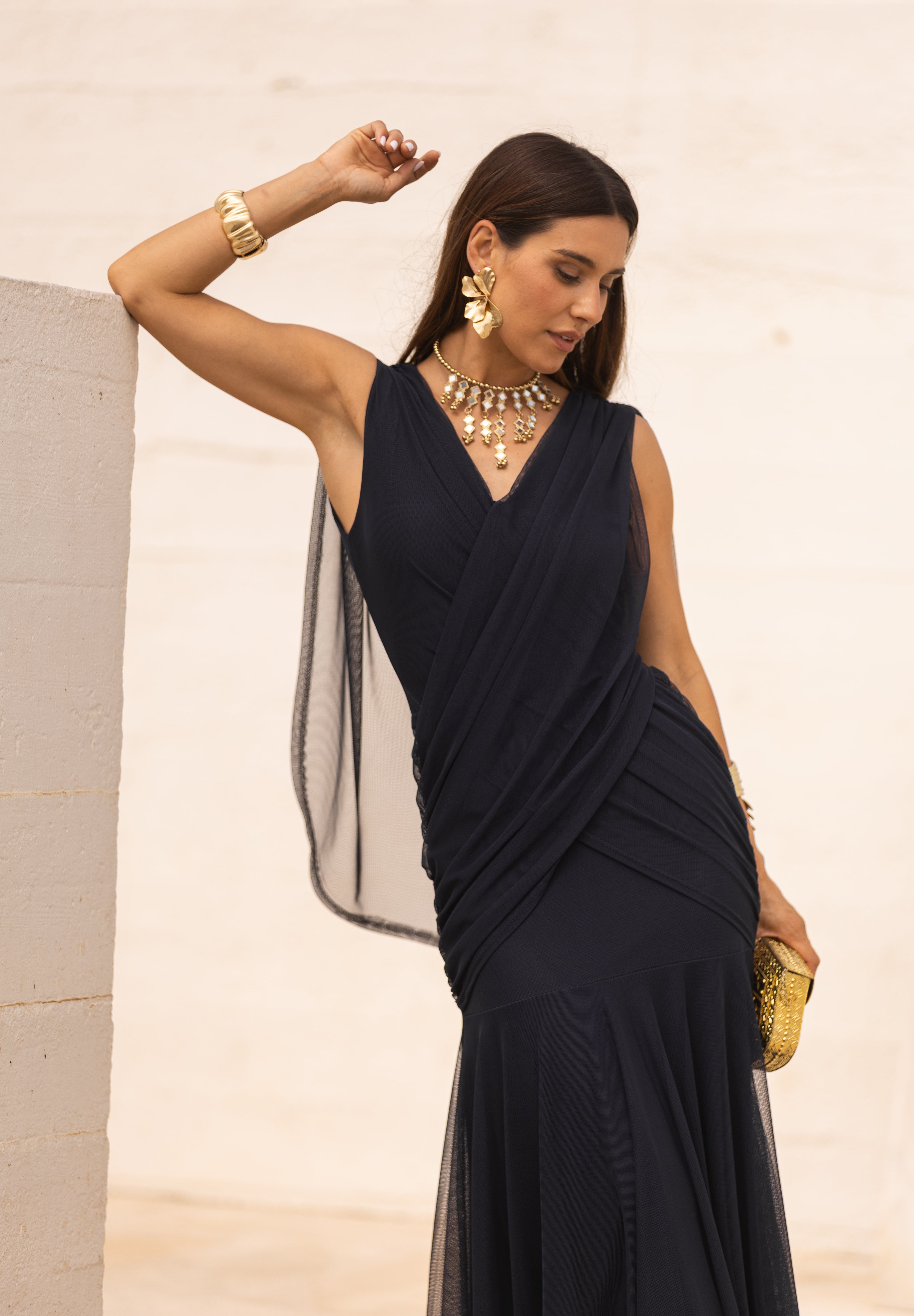 VESTIDO LETÍCIA AZUL MARINHO
