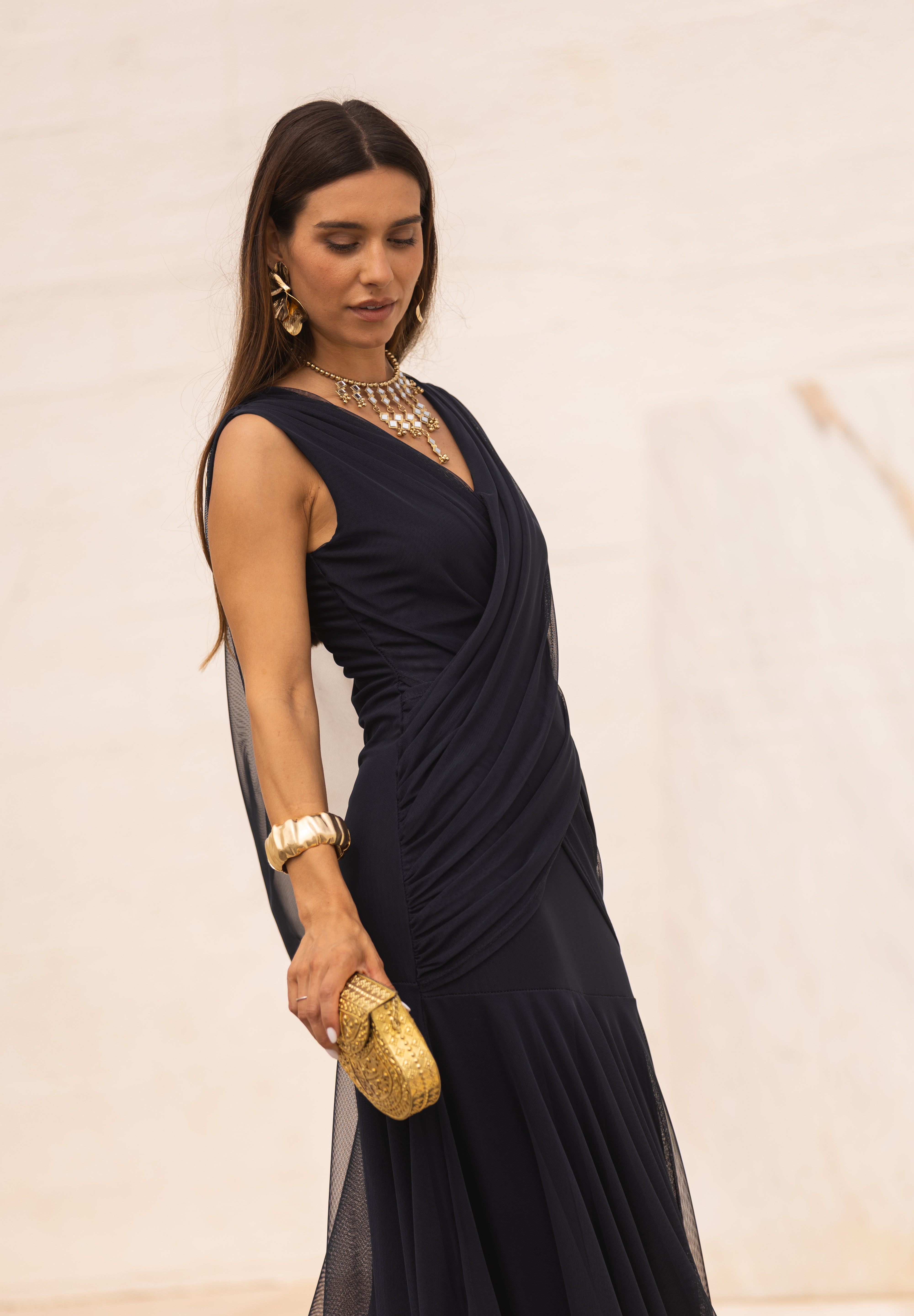 VESTIDO LETÍCIA AZUL MARINHO
