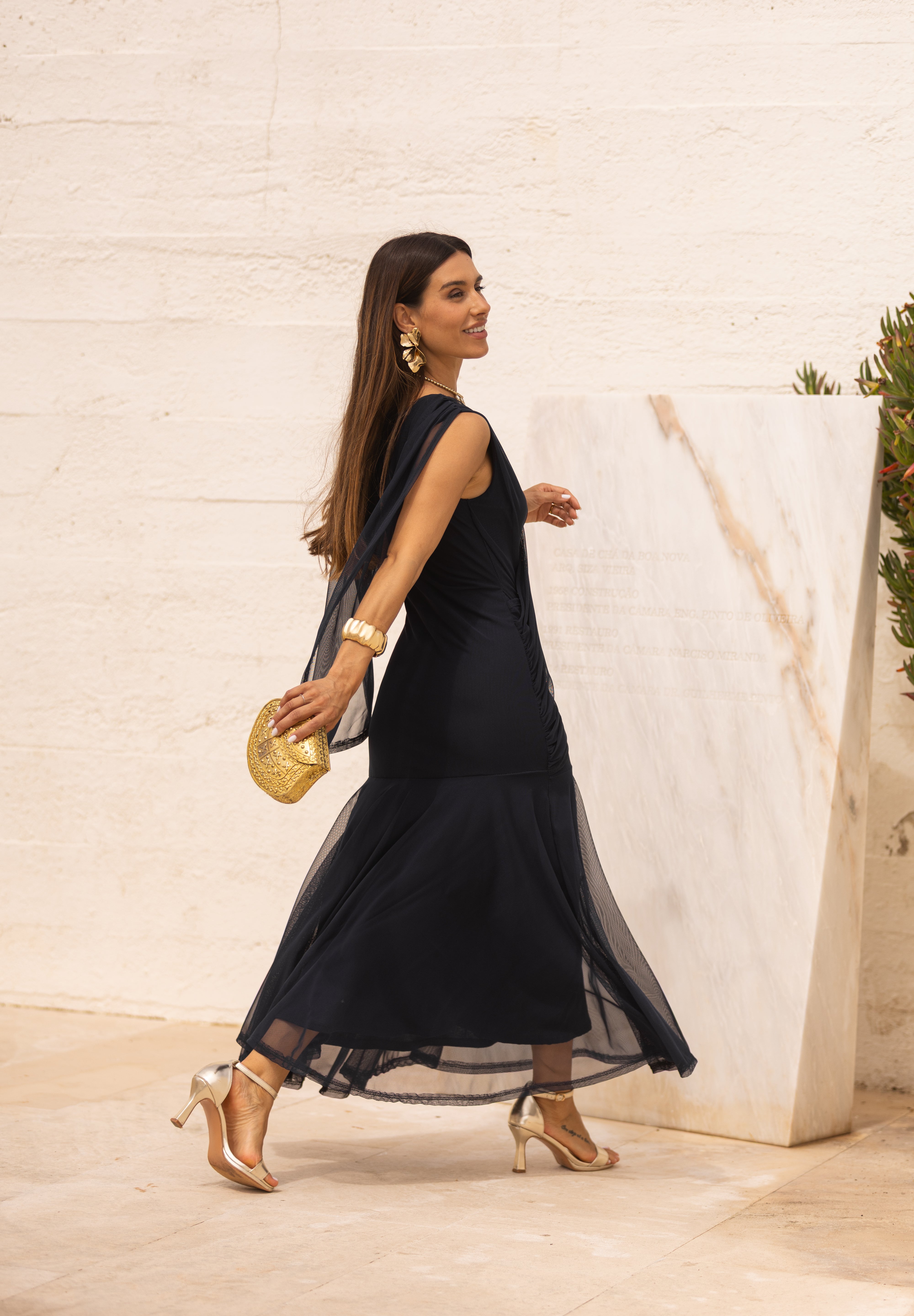 VESTIDO LETÍCIA AZUL MARINHO