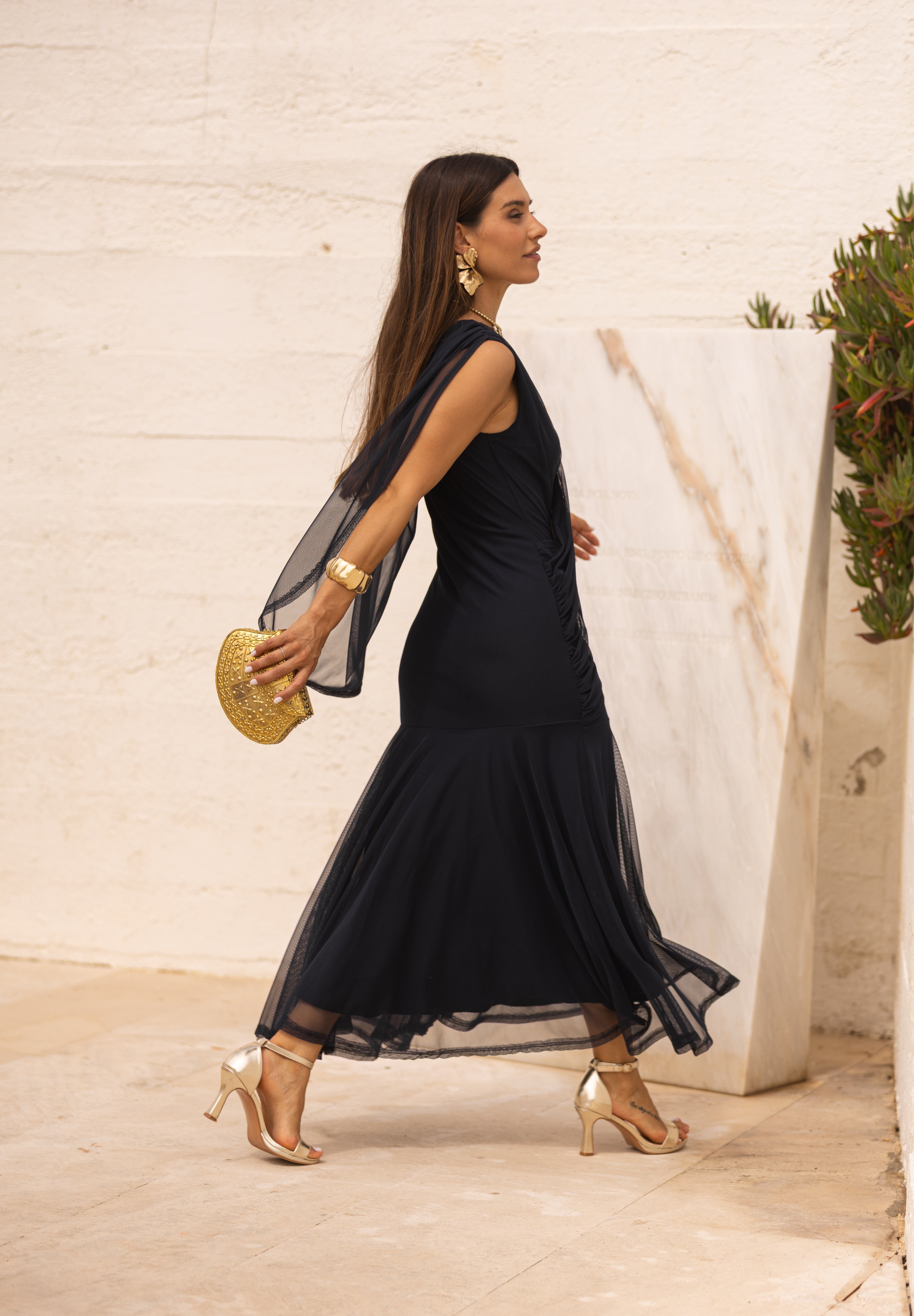 VESTIDO LETÍCIA AZUL MARINHO