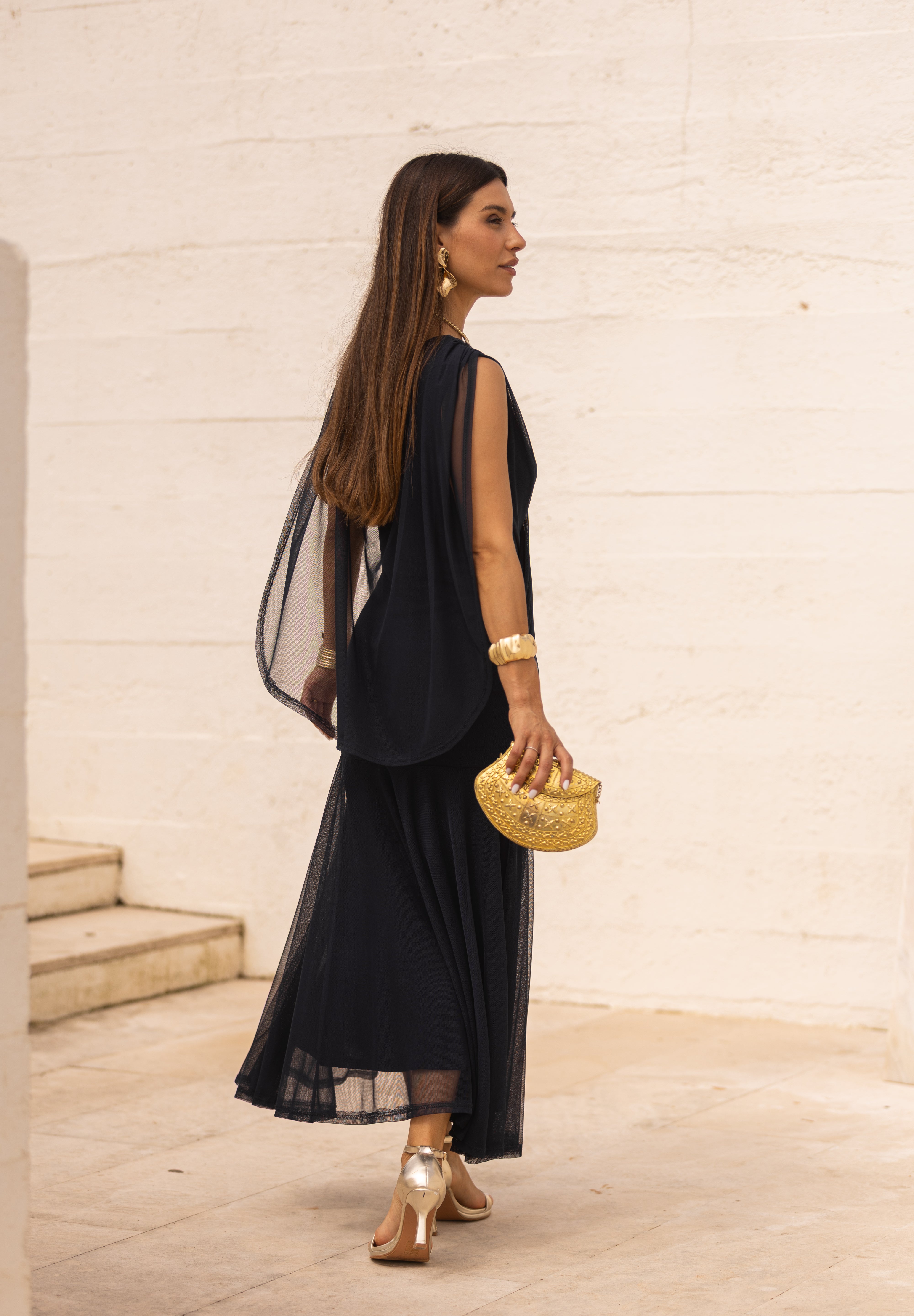 VESTIDO LETÍCIA AZUL MARINHO