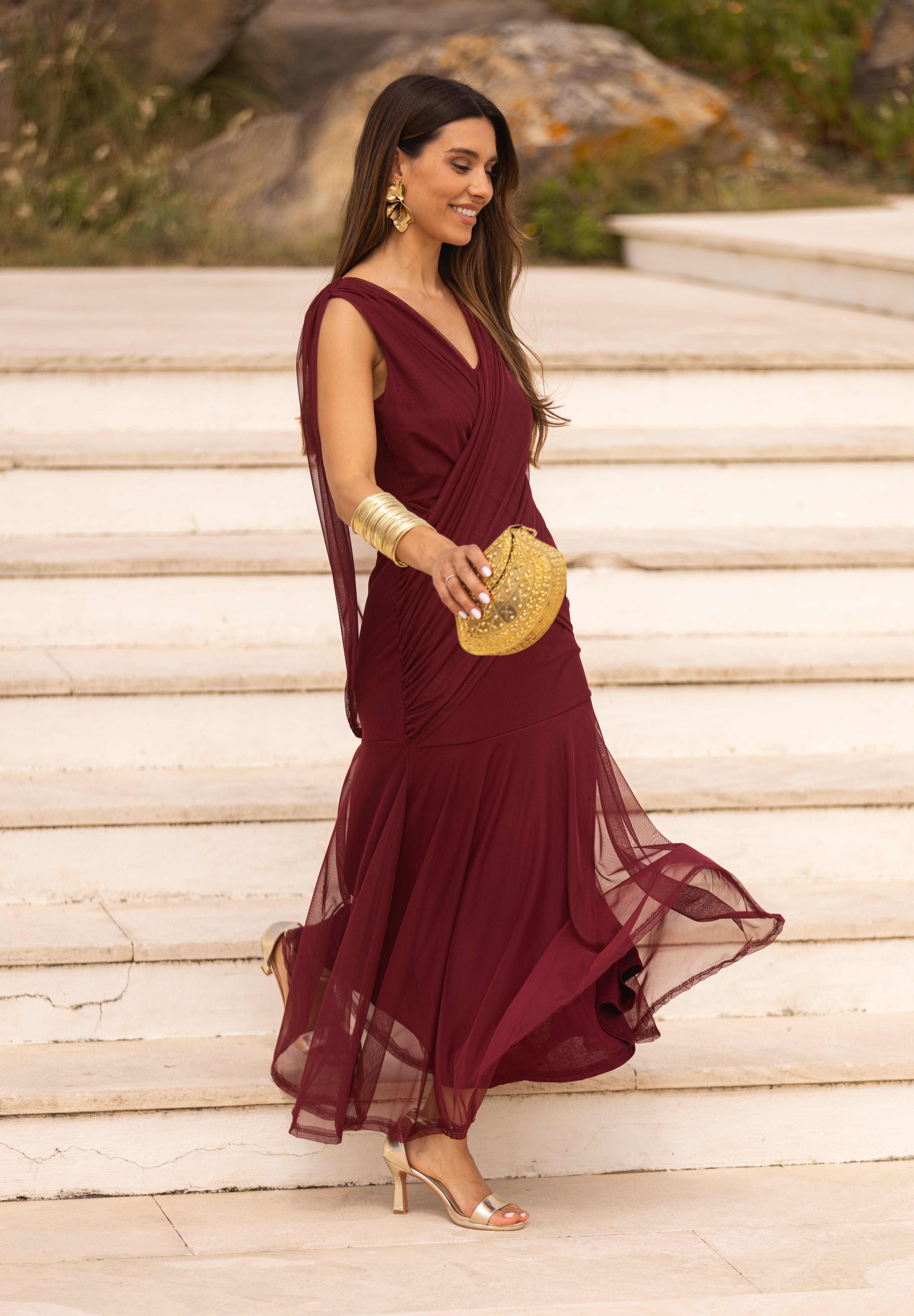 VESTIDO LETÍCIA VINHO
