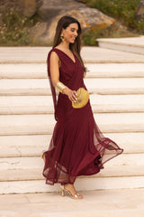 VESTIDO LETÍCIA VINHO