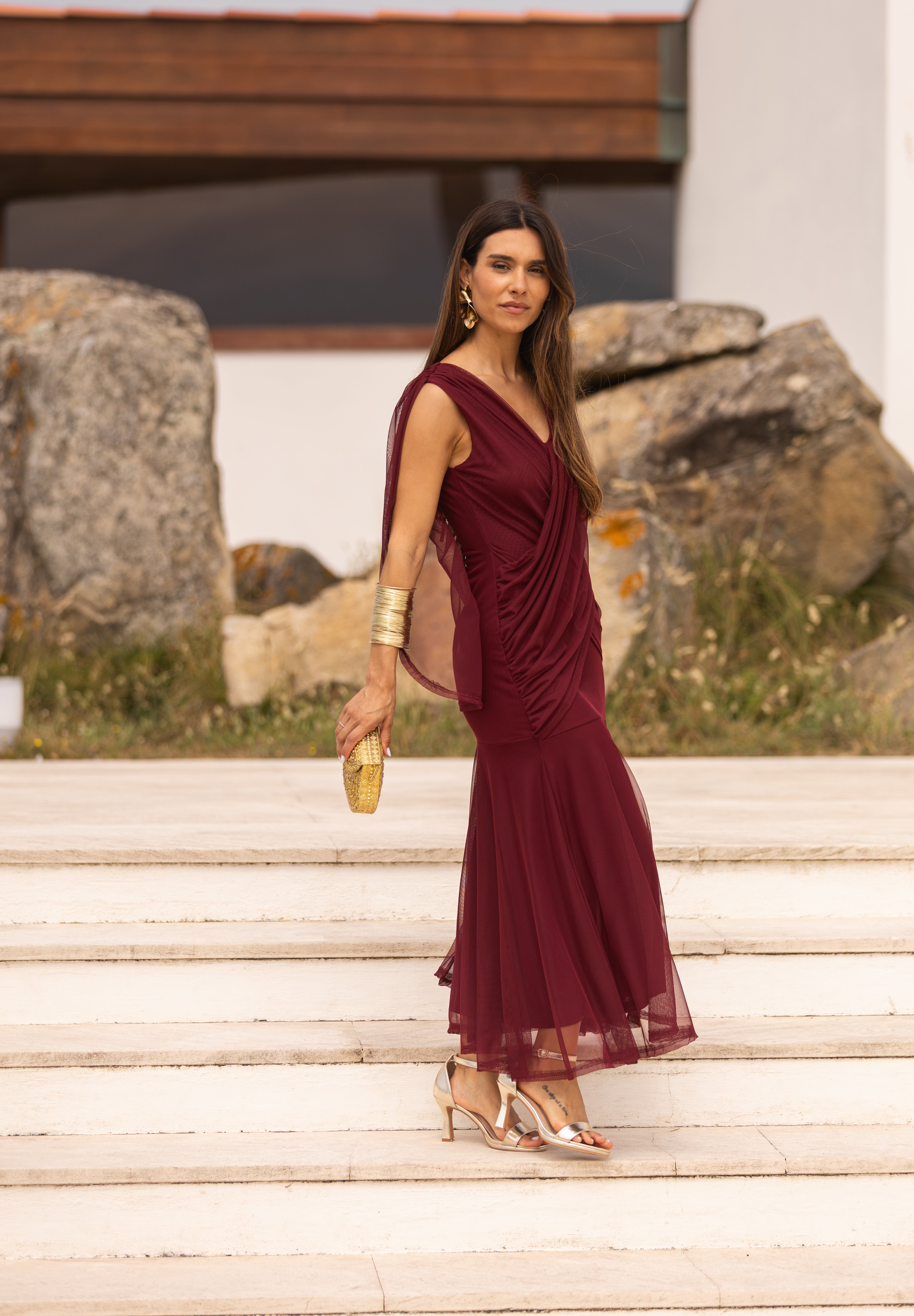 VESTIDO LETÍCIA VINHO