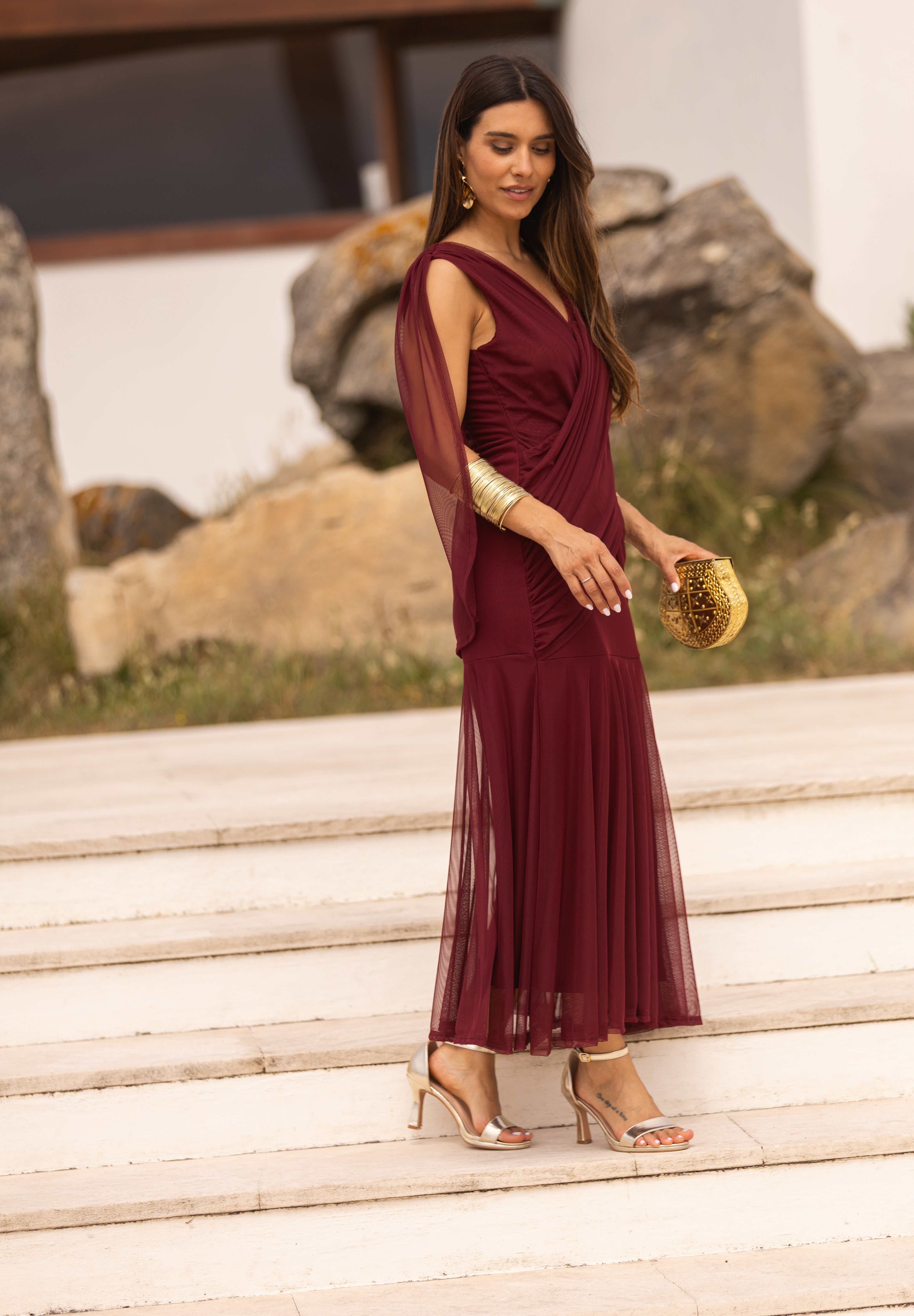 VESTIDO LETÍCIA VINHO