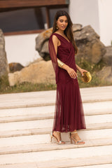 VESTIDO LETÍCIA VINHO