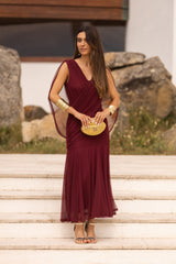 VESTIDO LETÍCIA VINHO