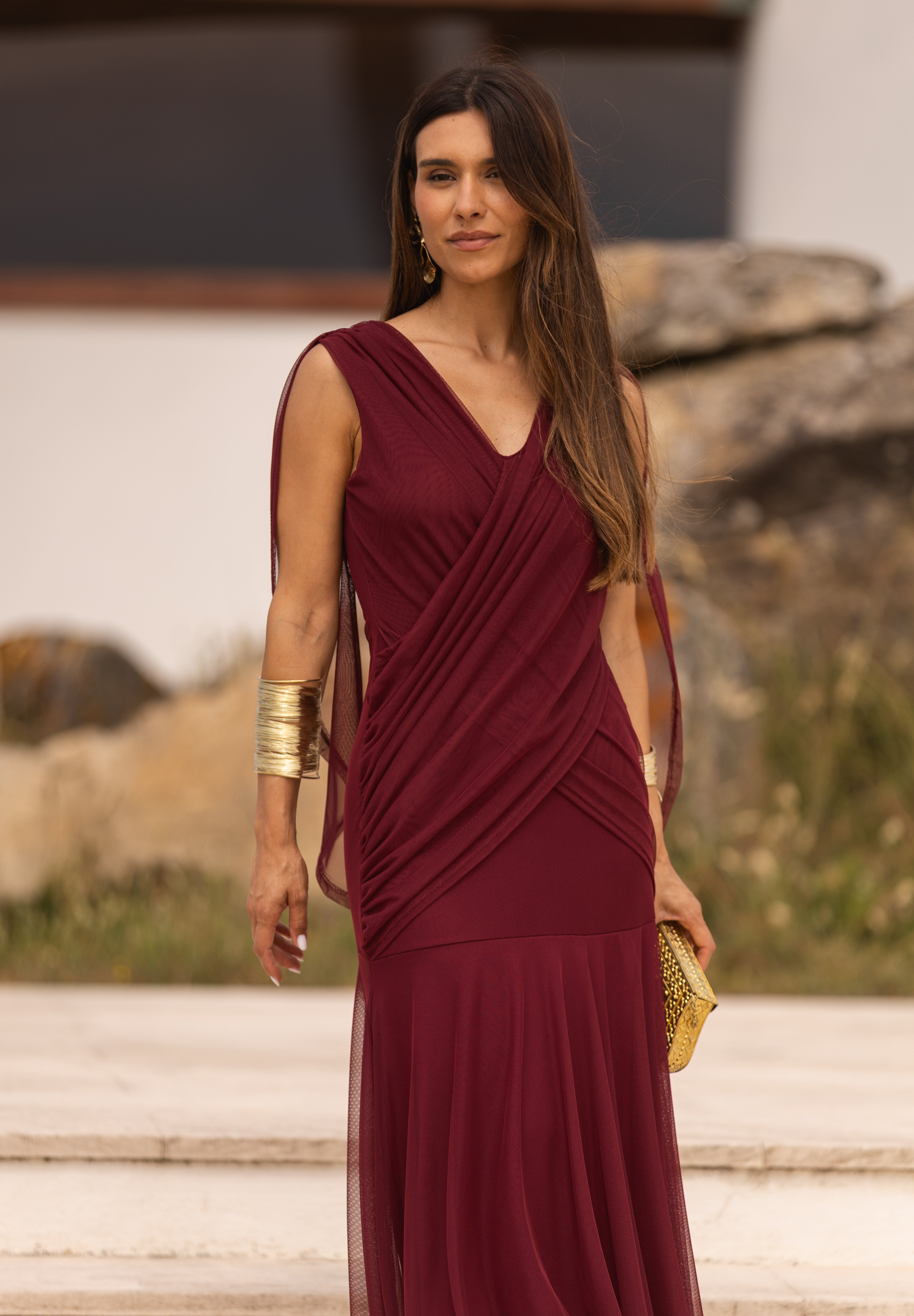 VESTIDO LETÍCIA VINHO