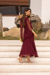 VESTIDO LETÍCIA VINHO