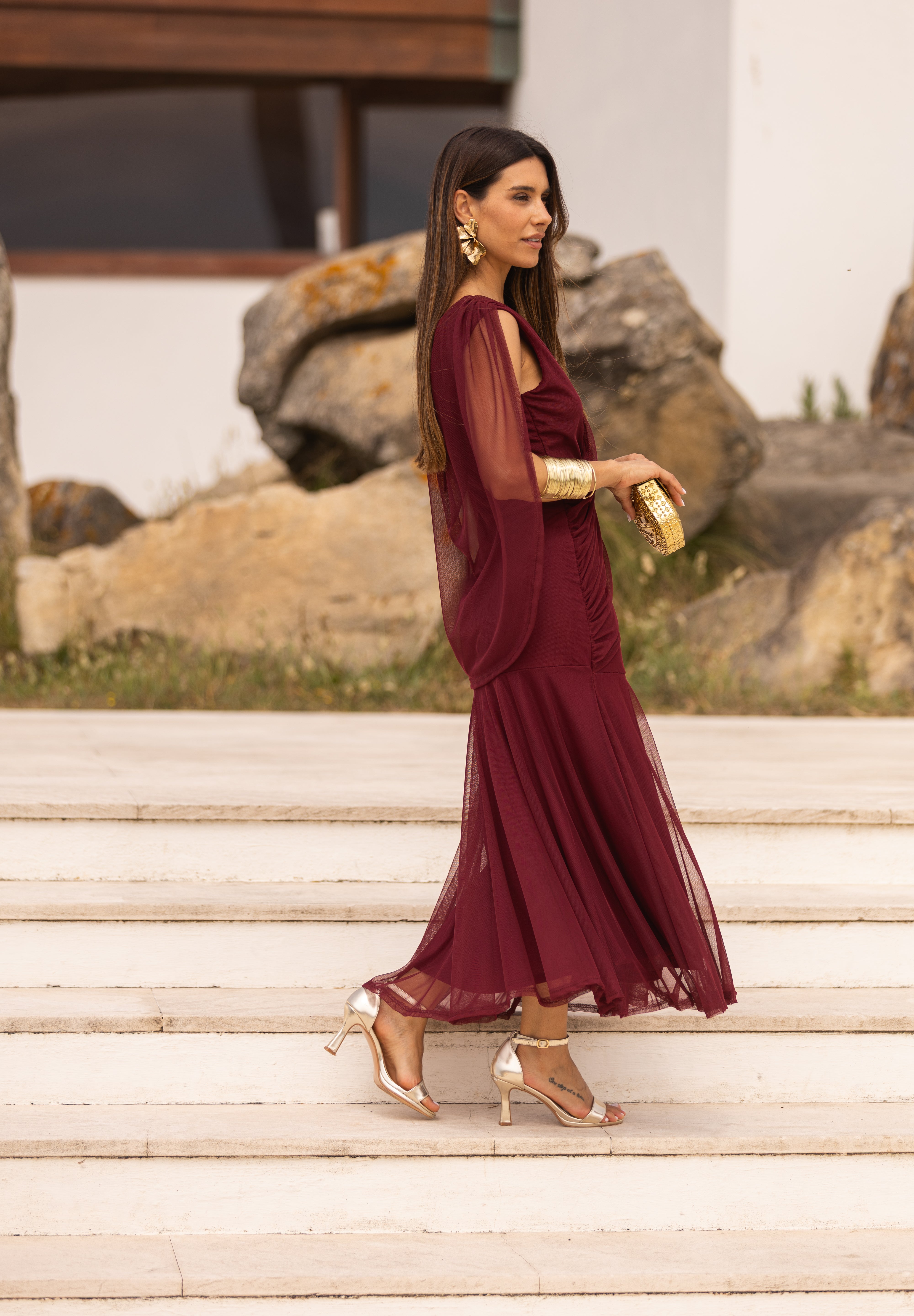 VESTIDO LETÍCIA VINHO