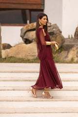 VESTIDO LETÍCIA VINHO