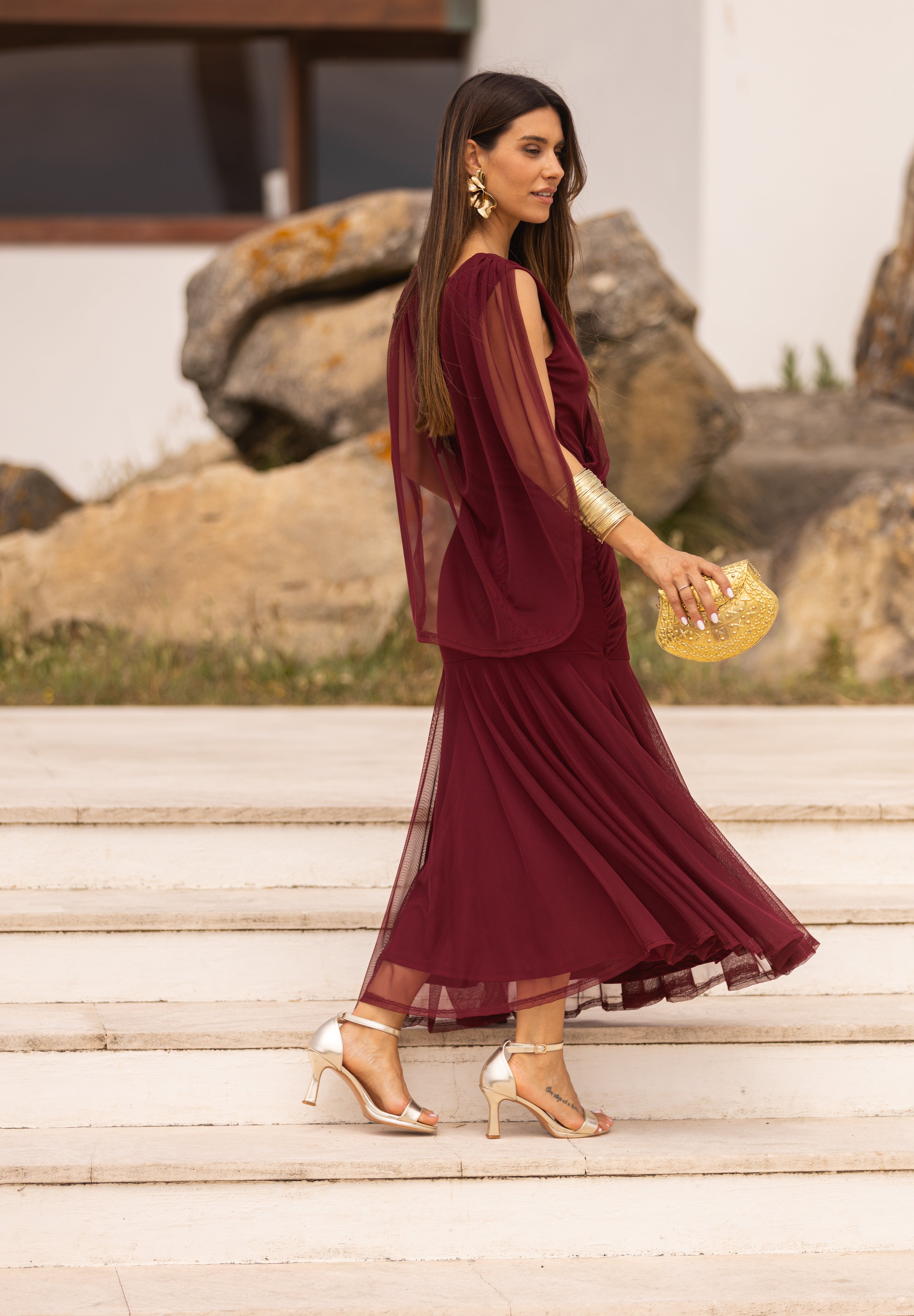 VESTIDO LETÍCIA VINHO