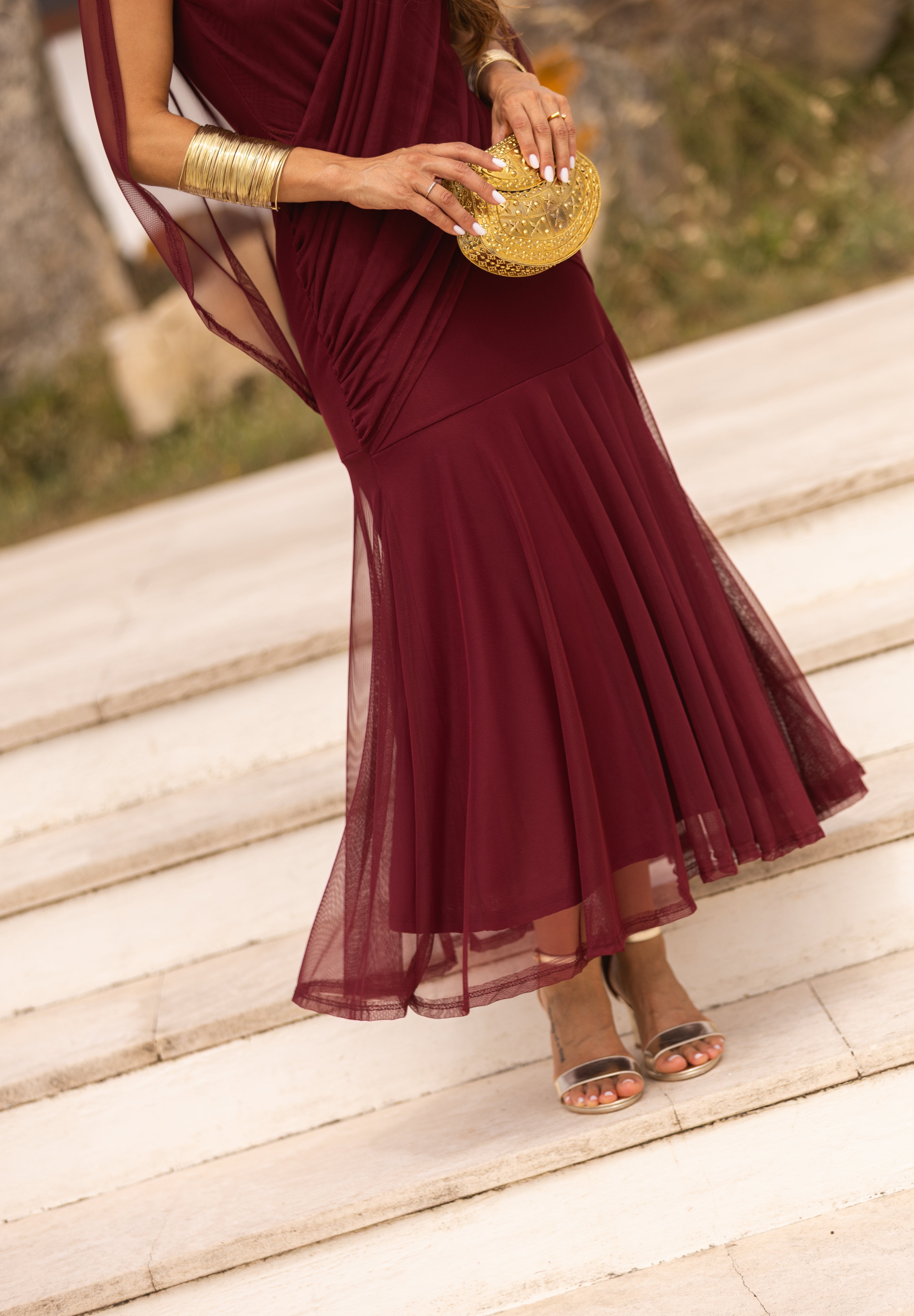 VESTIDO LETÍCIA VINHO