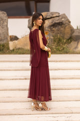 VESTIDO LETÍCIA VINHO