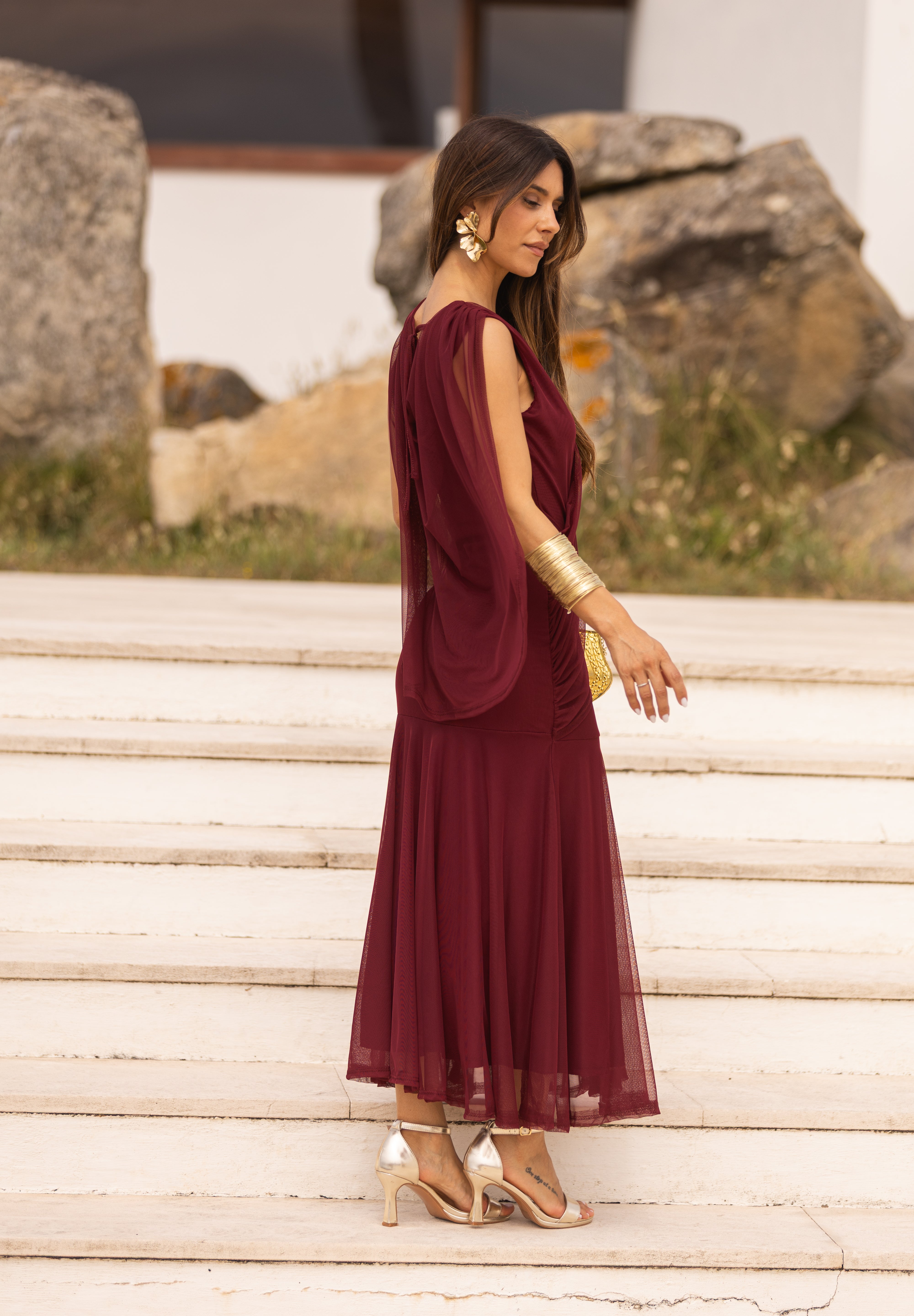 VESTIDO LETÍCIA VINHO