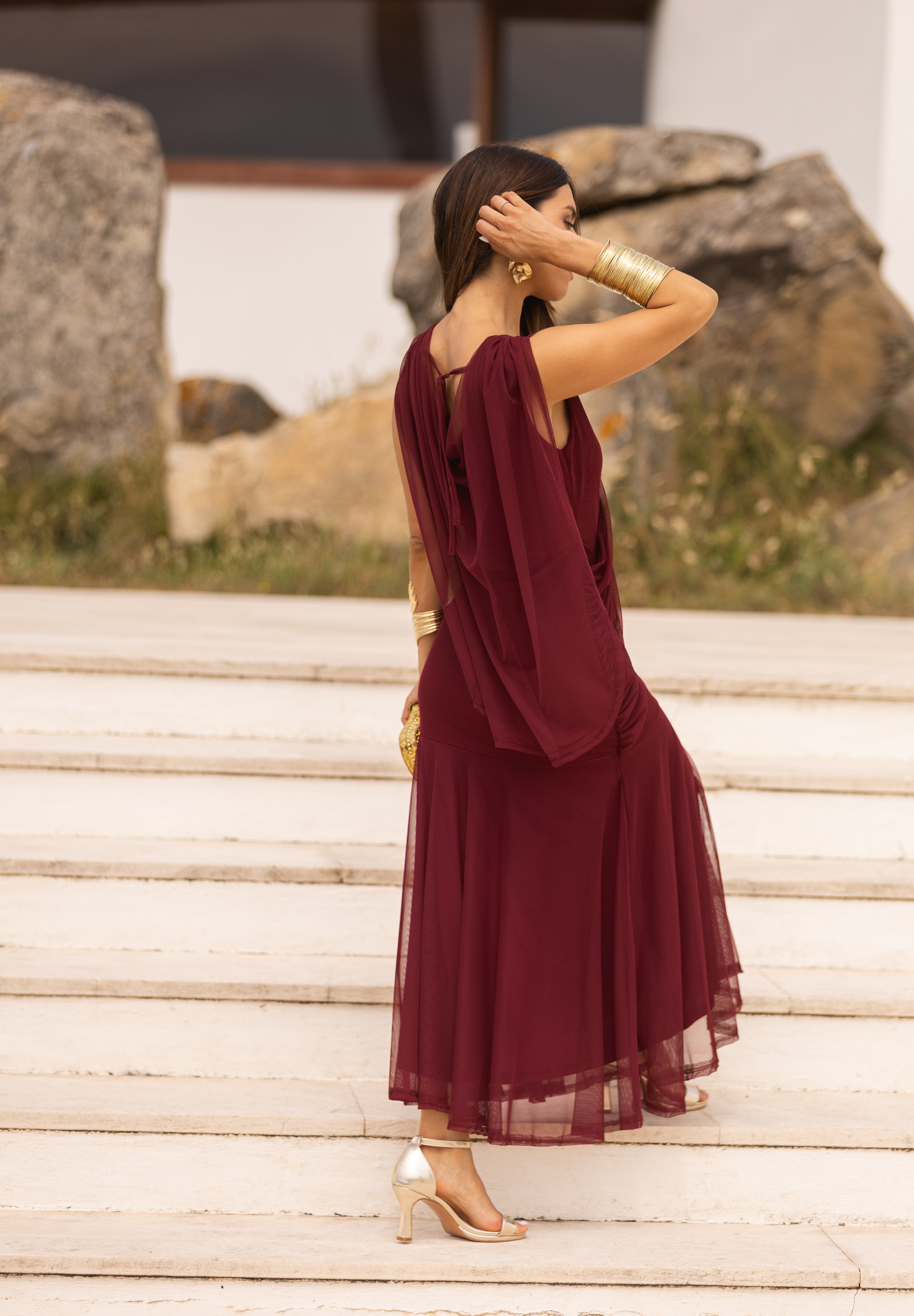 VESTIDO LETÍCIA VINHO