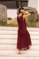 VESTIDO LETÍCIA VINHO