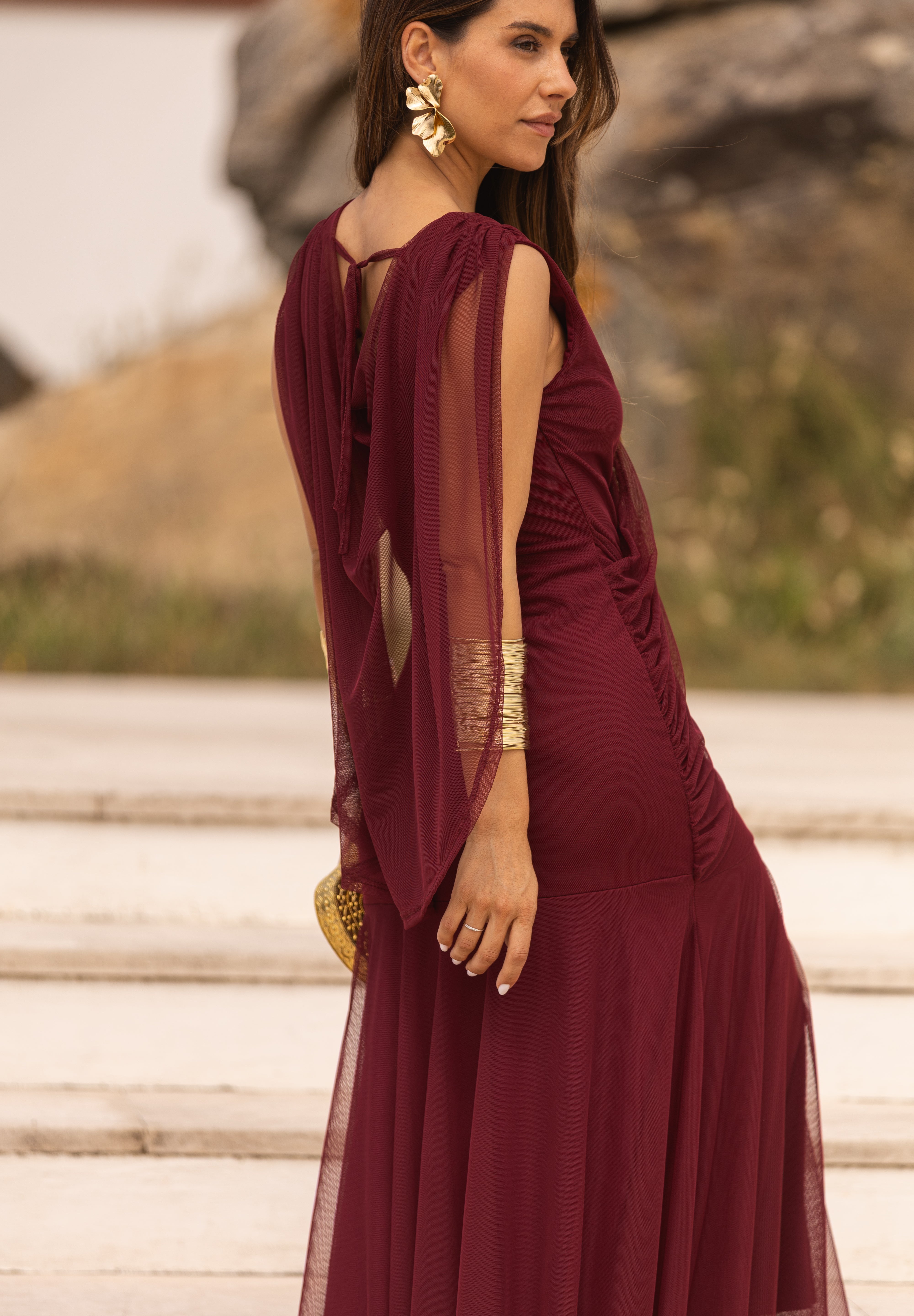 VESTIDO LETÍCIA VINHO