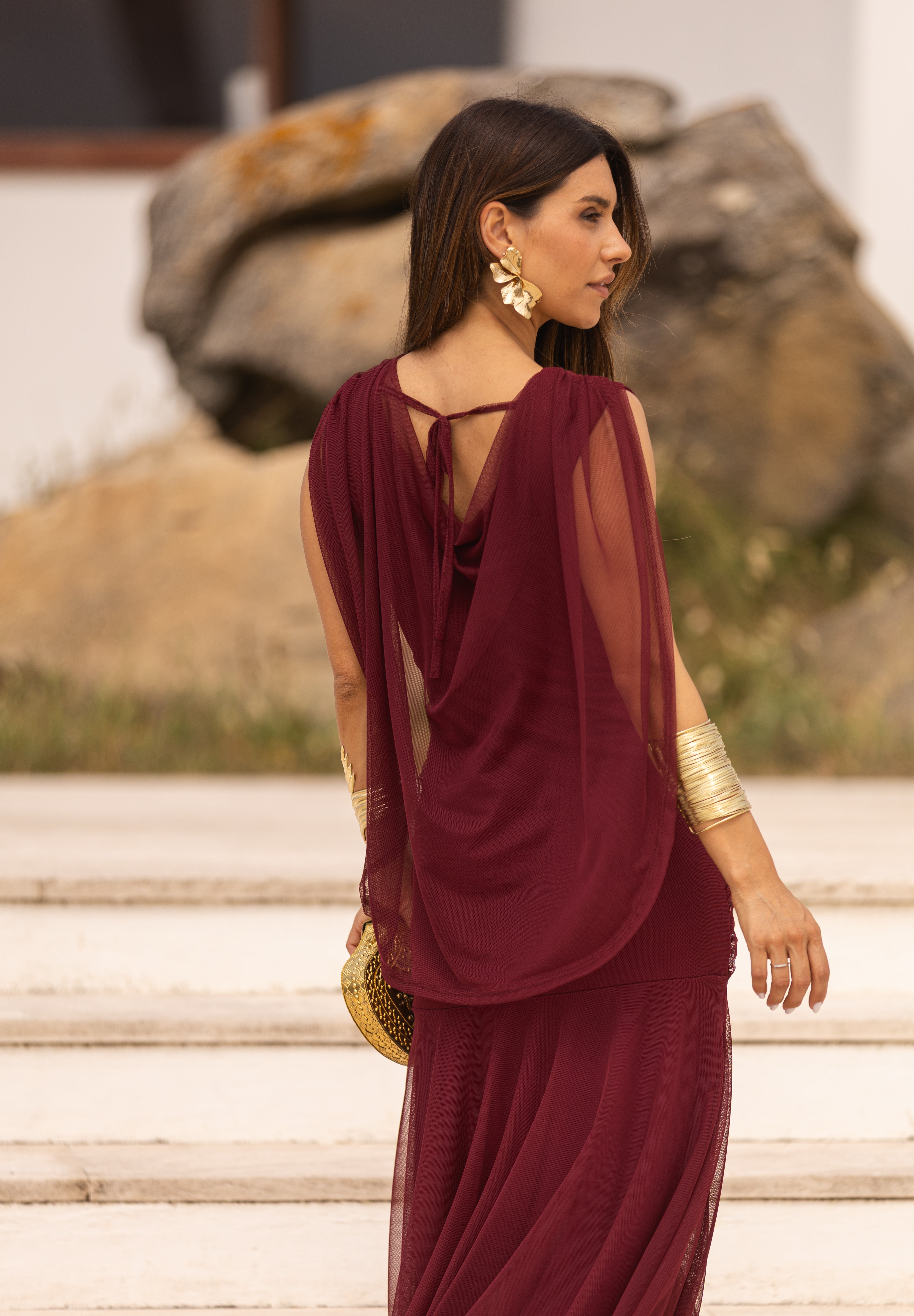 VESTIDO LETÍCIA VINHO