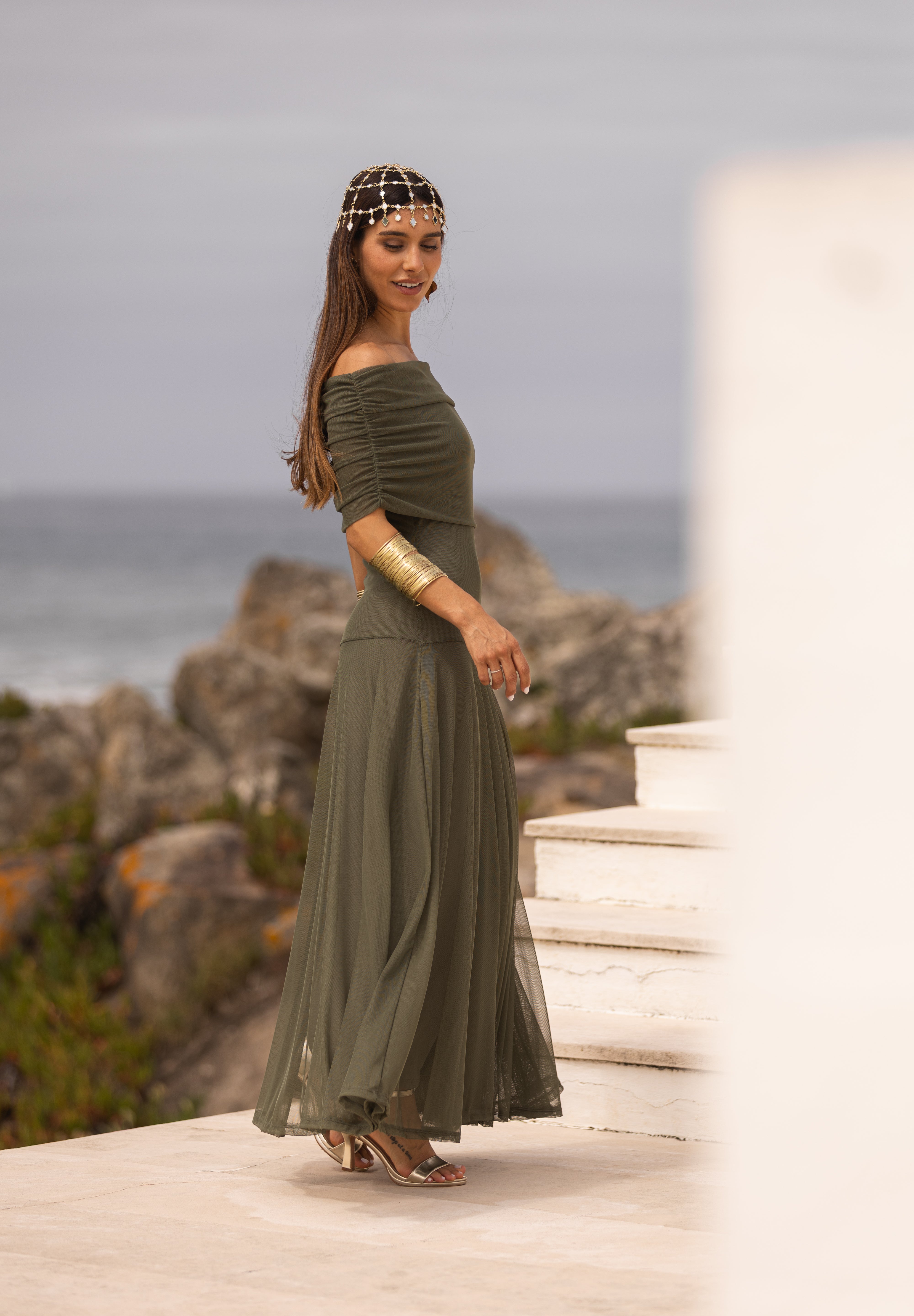 VESTIDO VALENTINA VERDE MILITAR