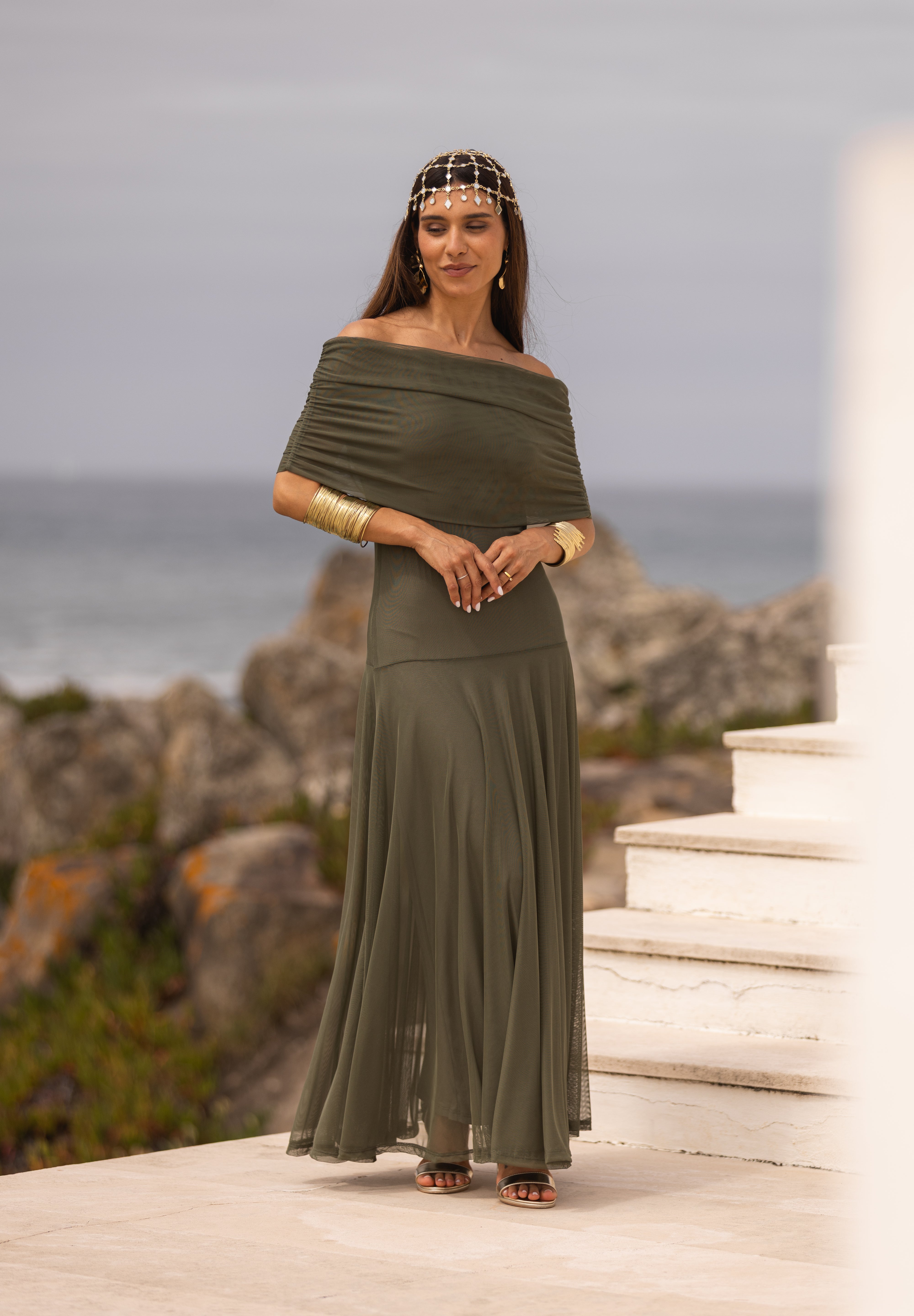 VESTIDO VALENTINA VERDE MILITAR