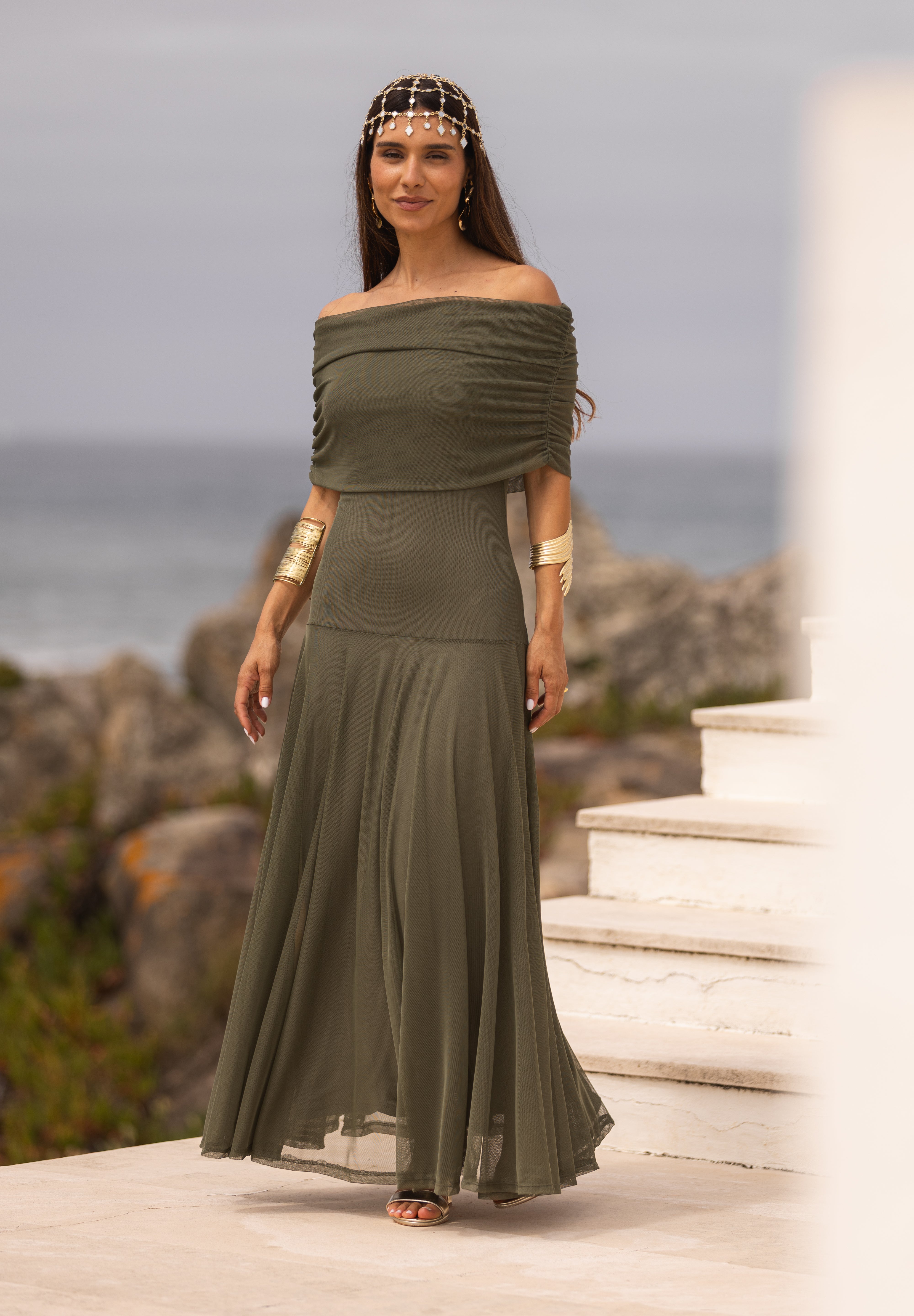 VESTIDO VALENTINA VERDE MILITAR