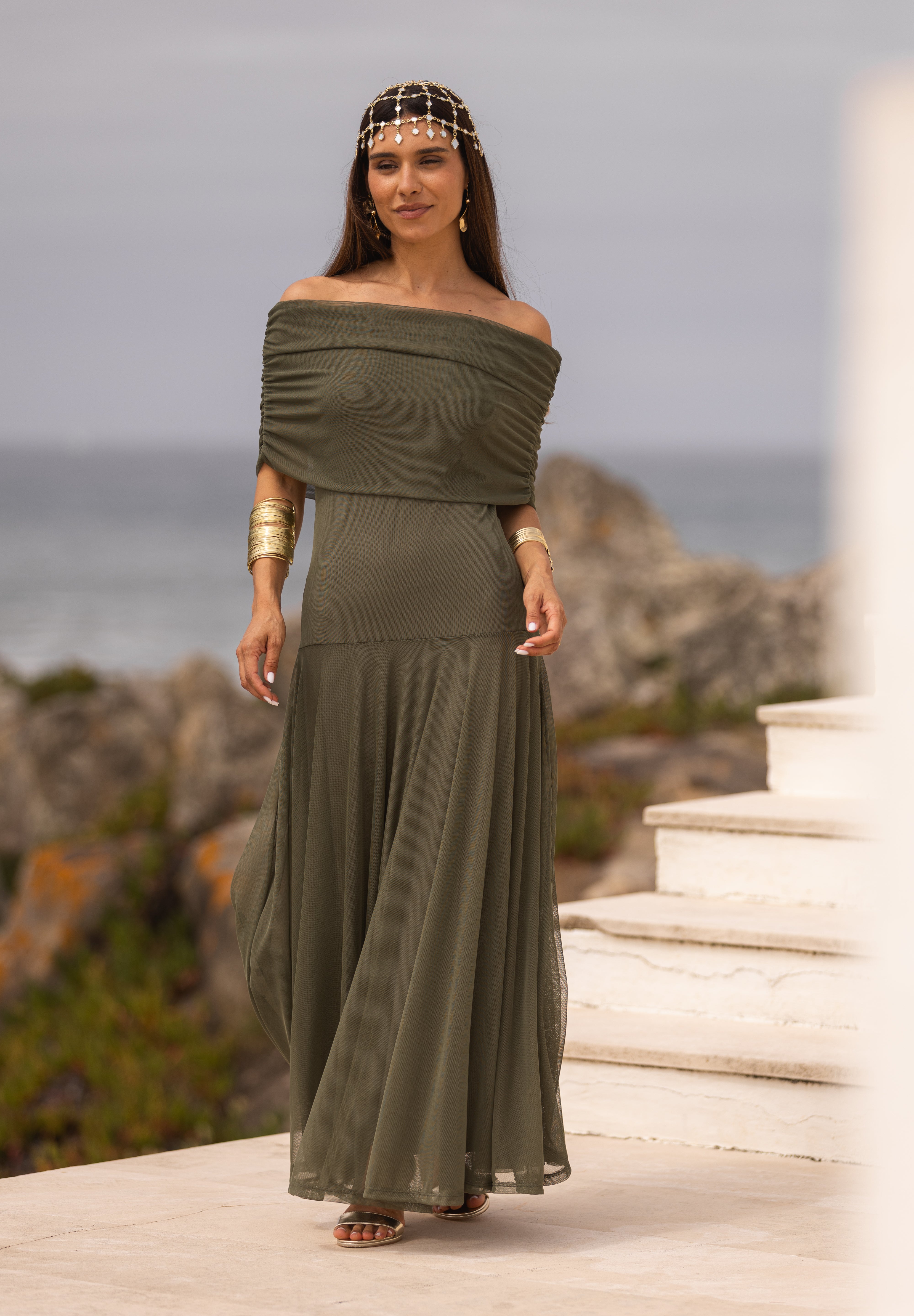 VESTIDO VALENTINA VERDE MILITAR