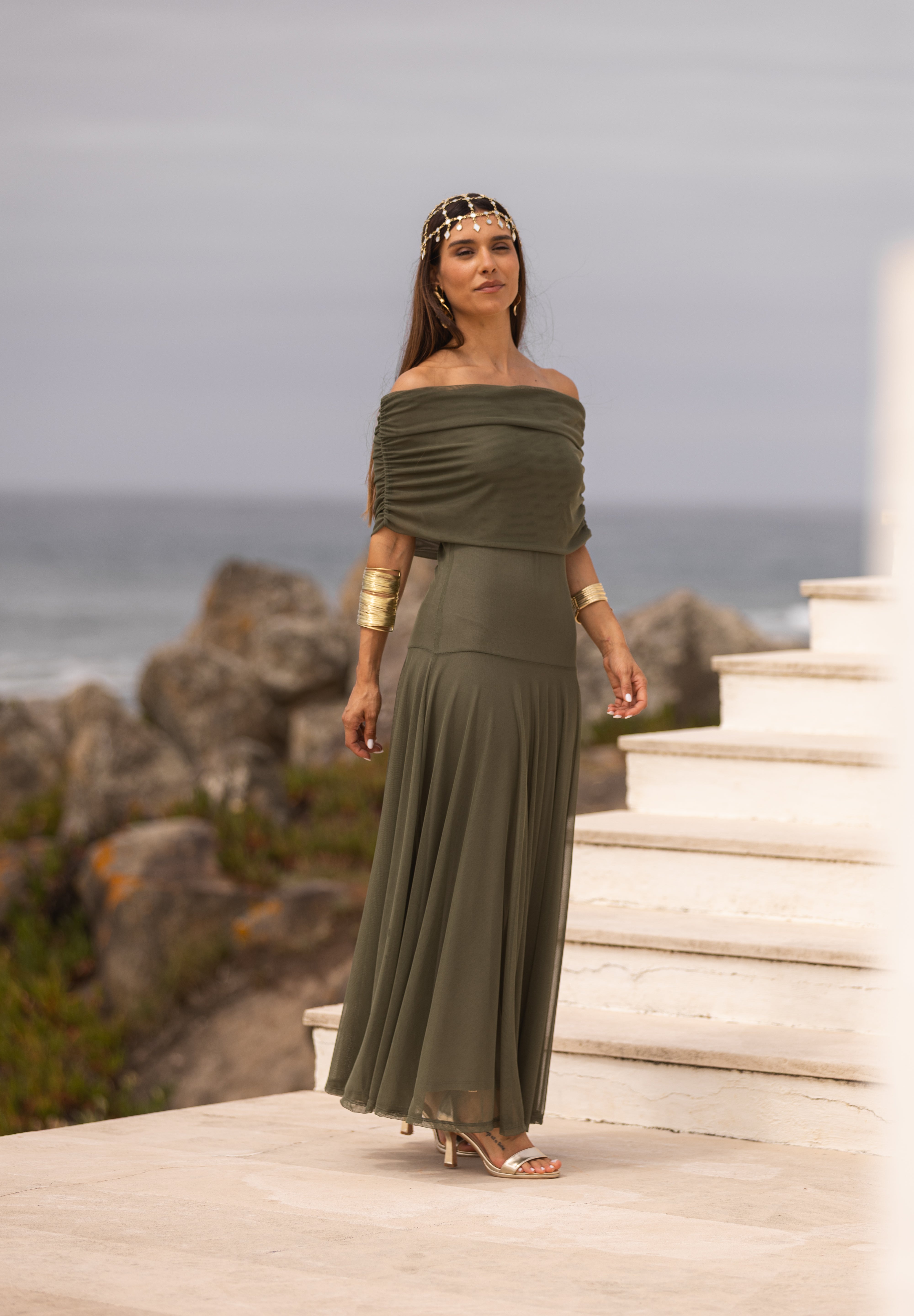 VESTIDO VALENTINA VERDE MILITAR